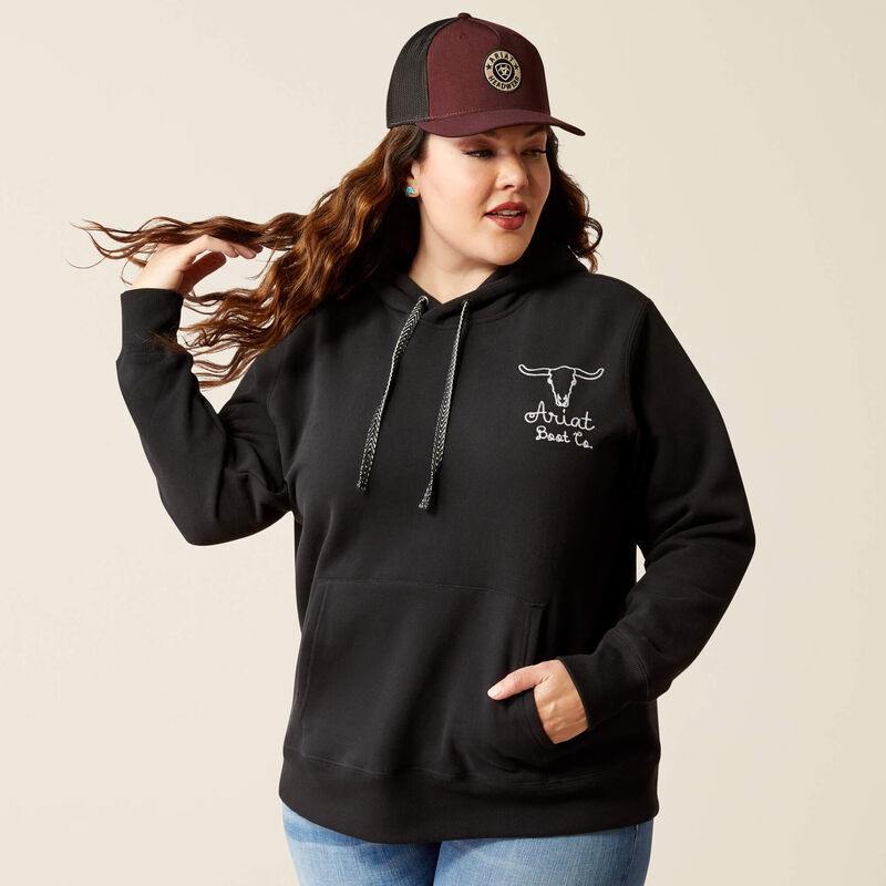 Sudadera Ariat Steer Stitch Black Dama