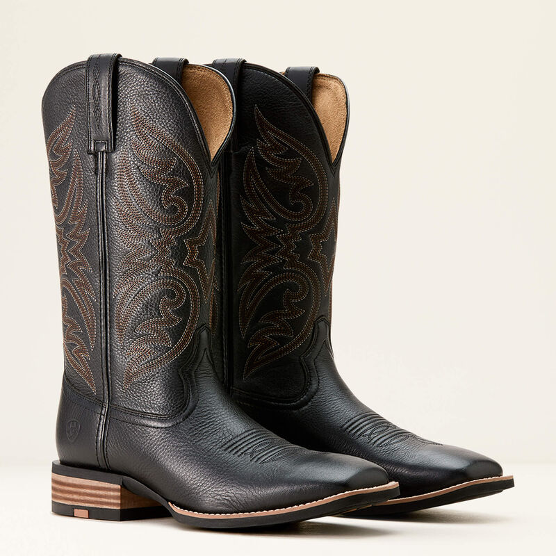 Bota Ariat Ricochet Cowboy Black Carbón Caballero