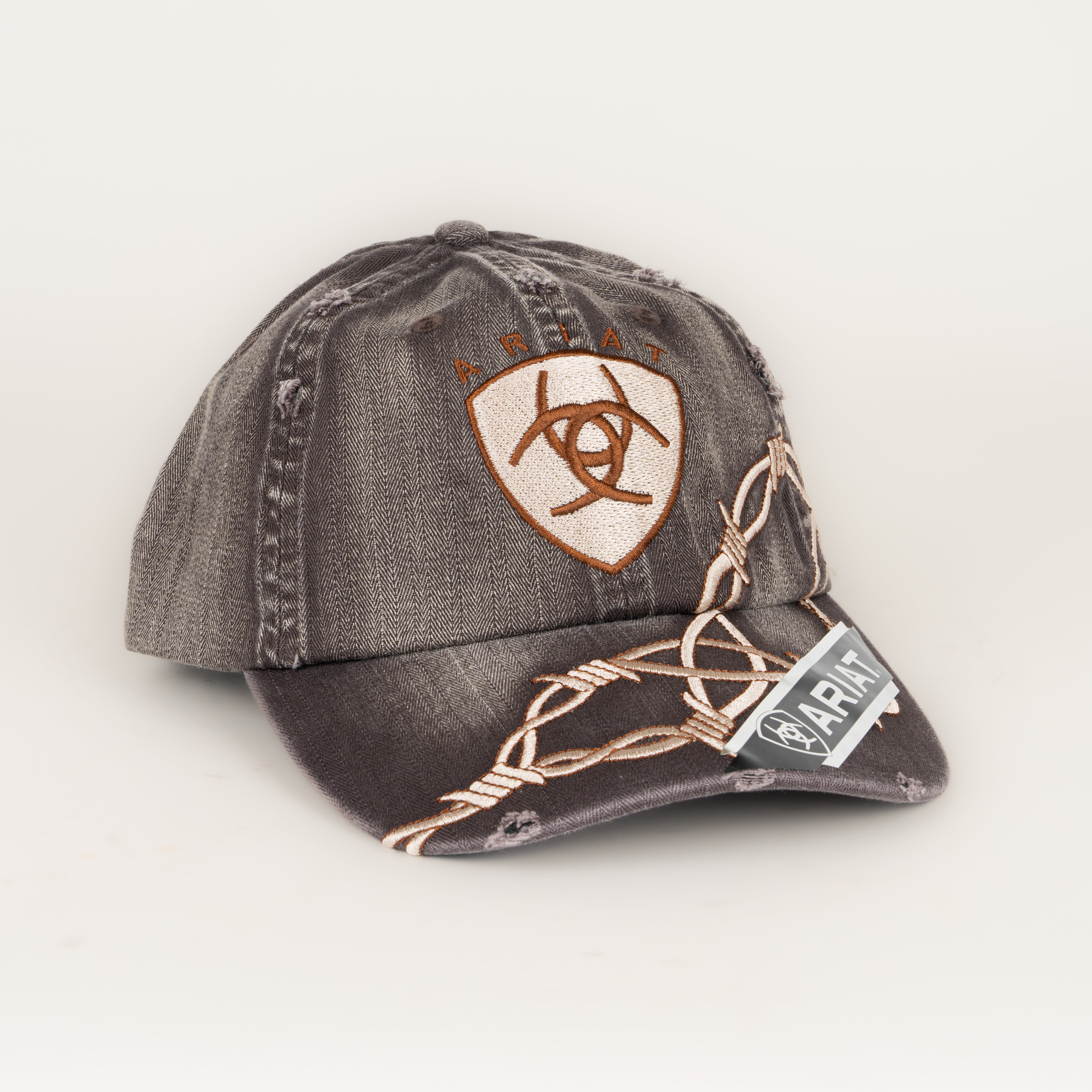 Gorra Ariat Mezclilla Café Púas