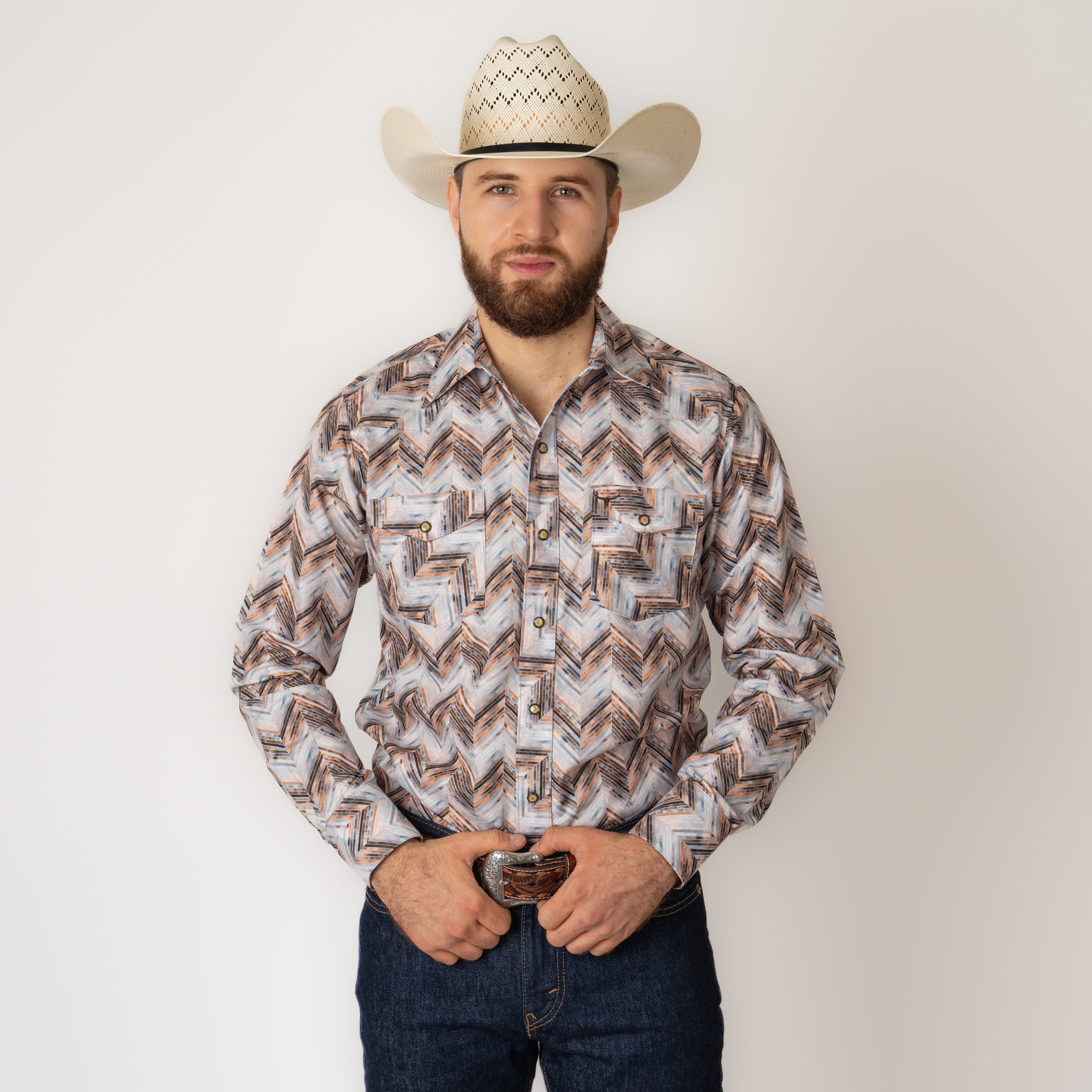 Camisa Rodeo Estampado Caballero