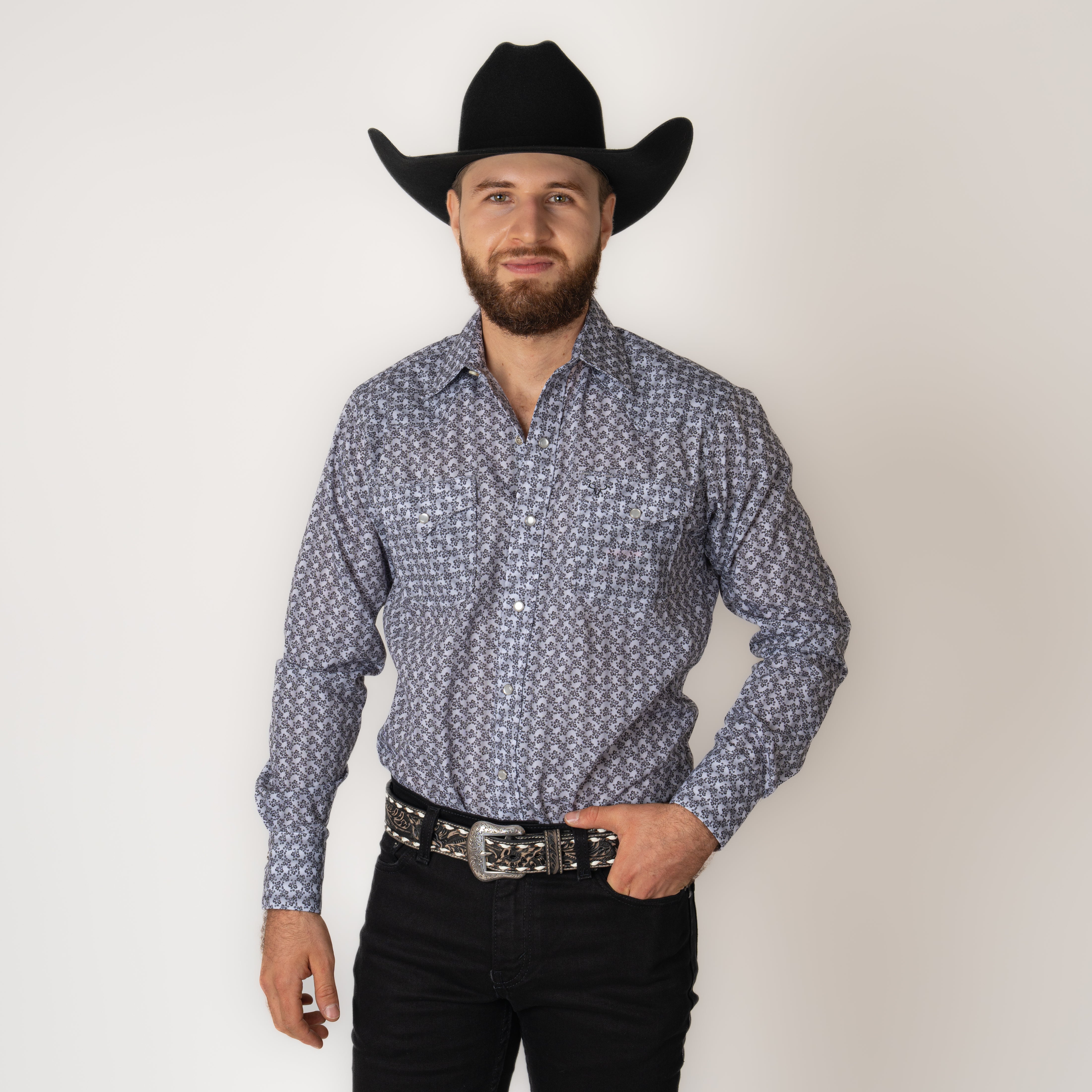 Camisa Rodeo Estampado Caballero