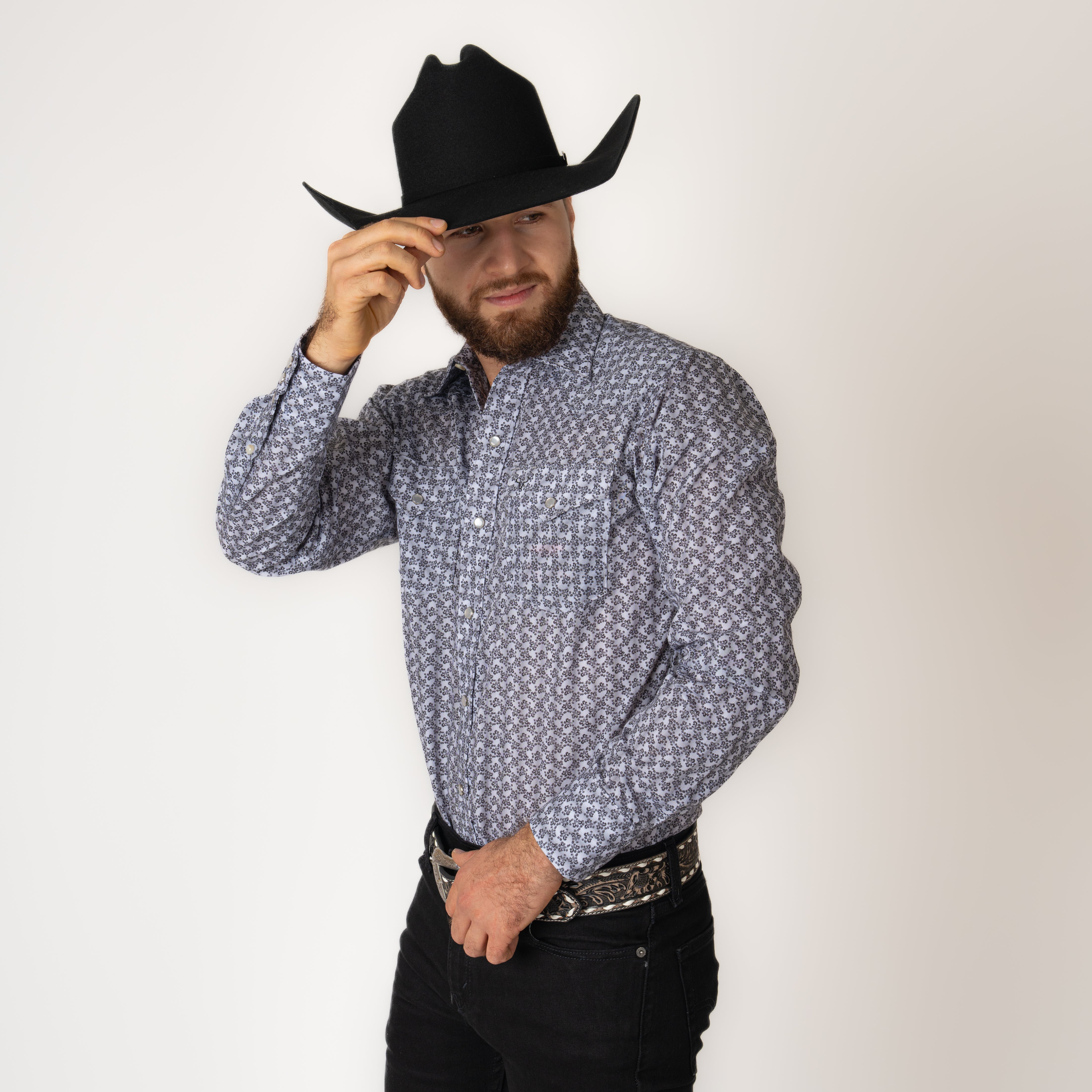 Camisa Rodeo Estampado Caballero