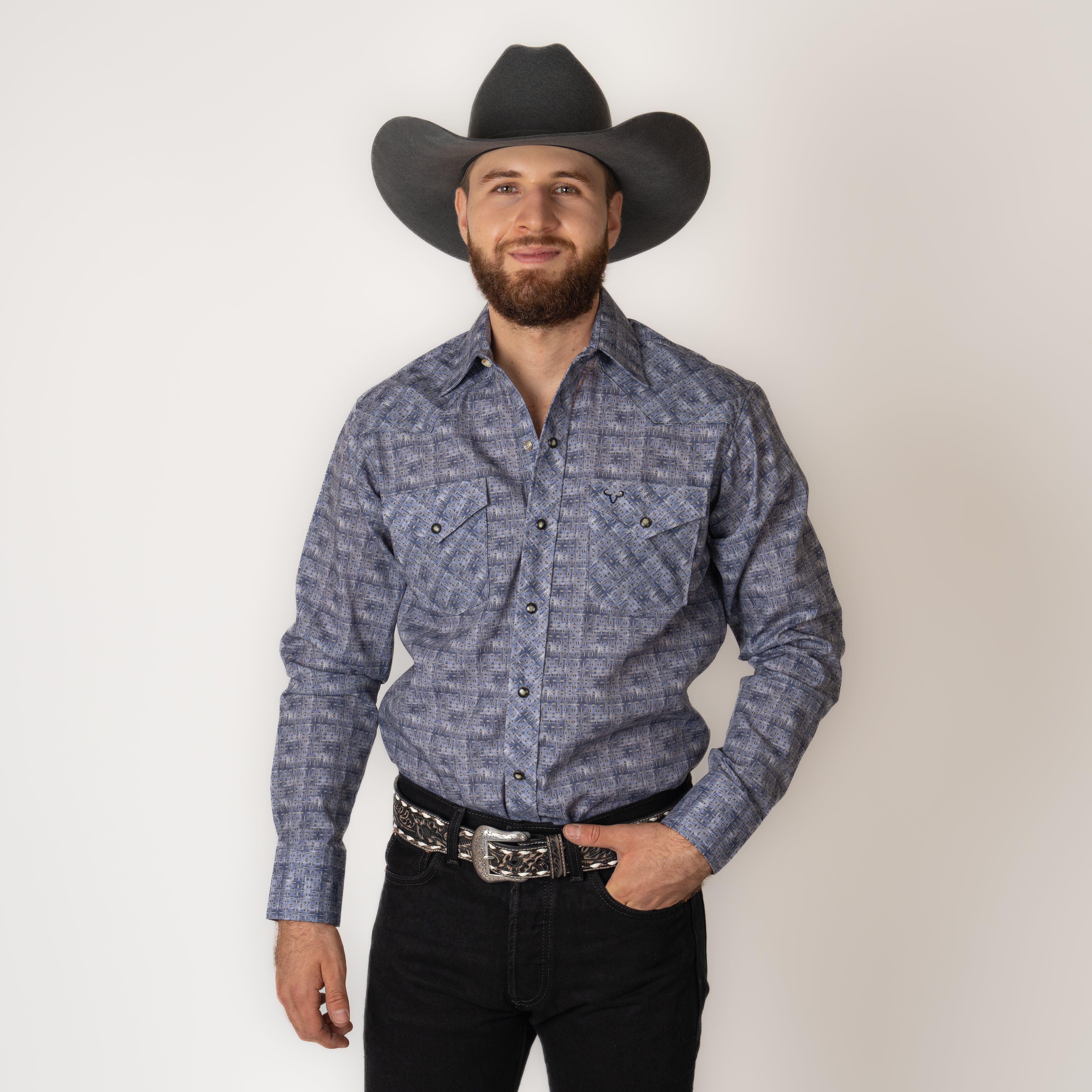 Camisa Rodeo Estampado Caballero