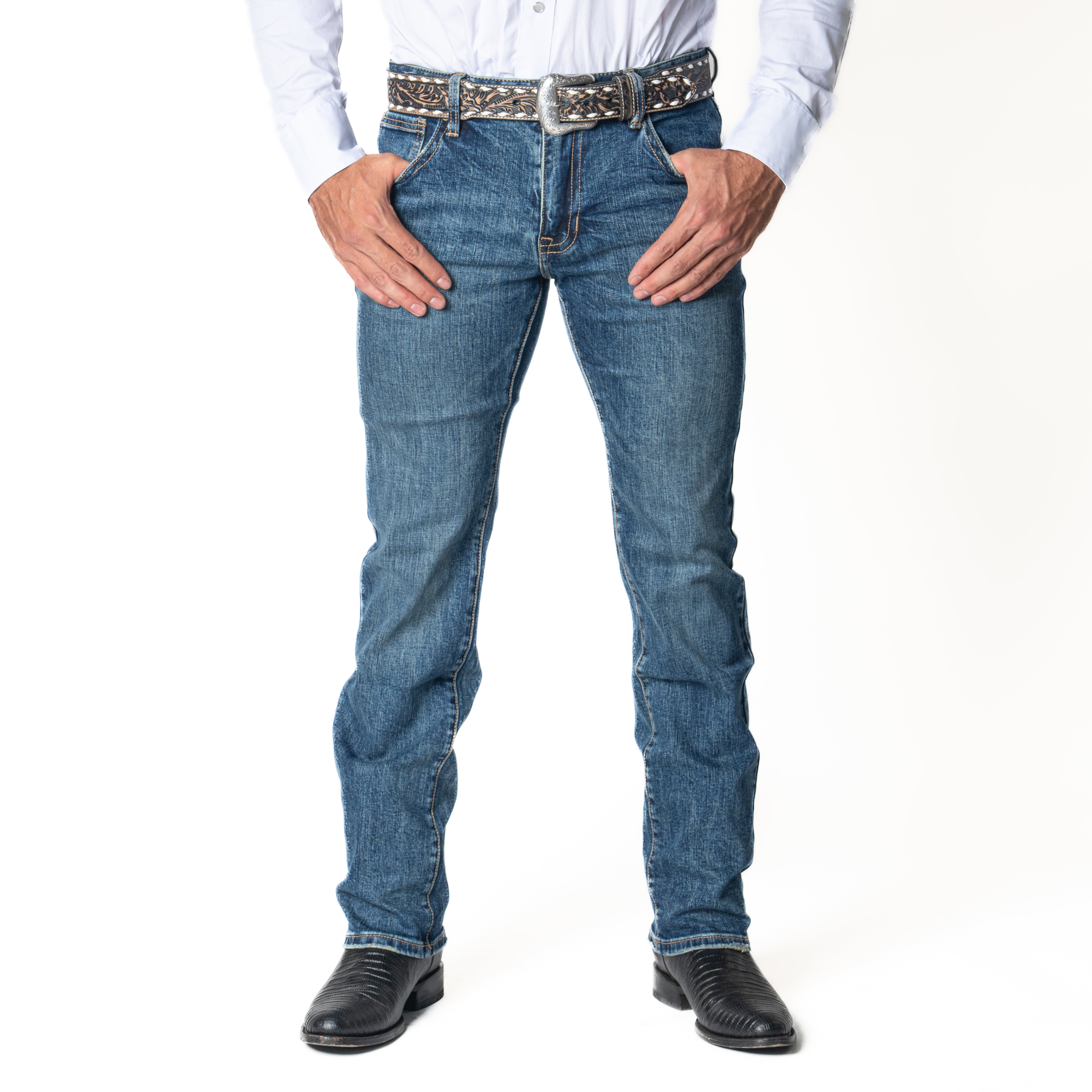 Jeans Rock & Roll Denim Revolver Straight Boot Caballero