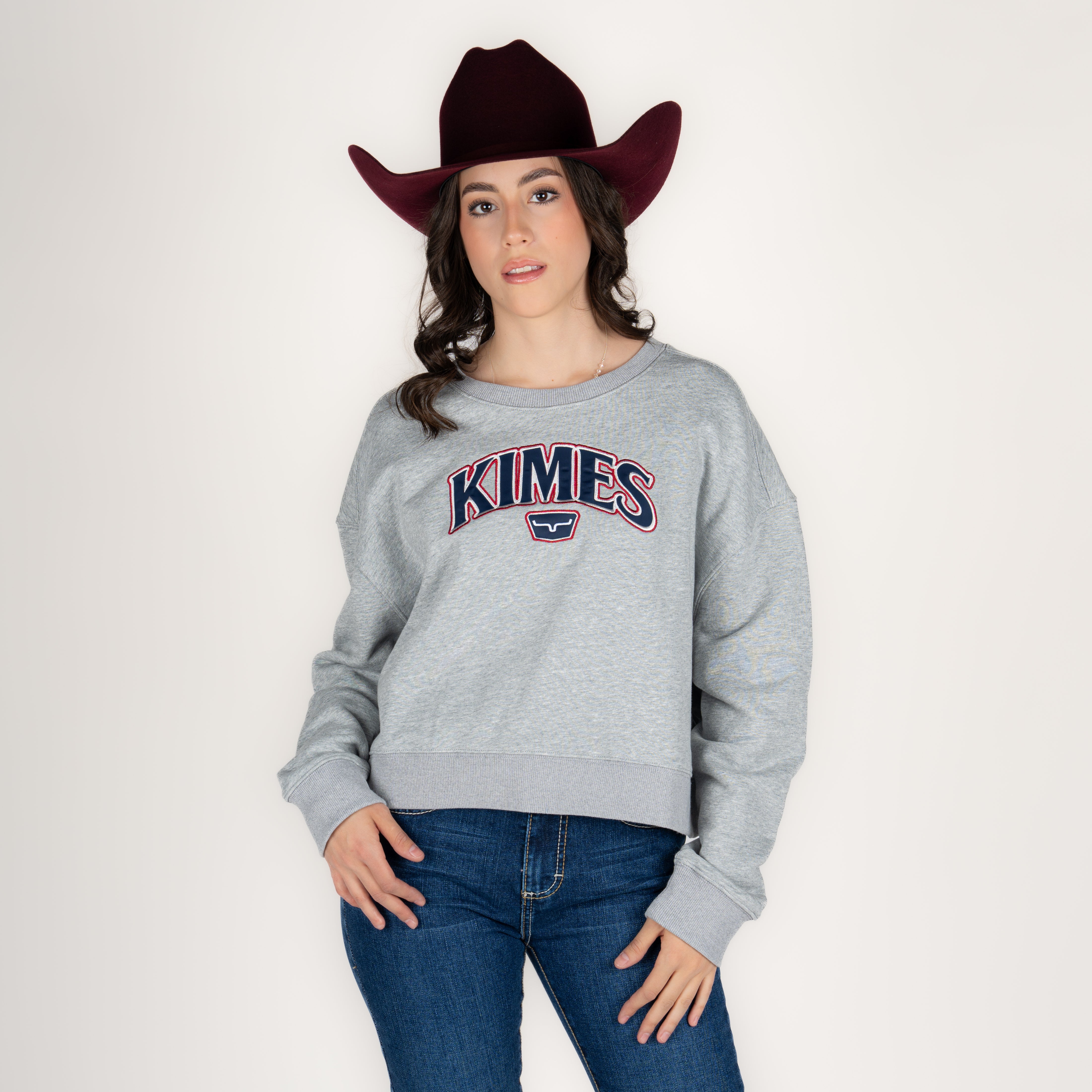 Suéter Kimes Ranch Colfax Crew Grey Heather Dama