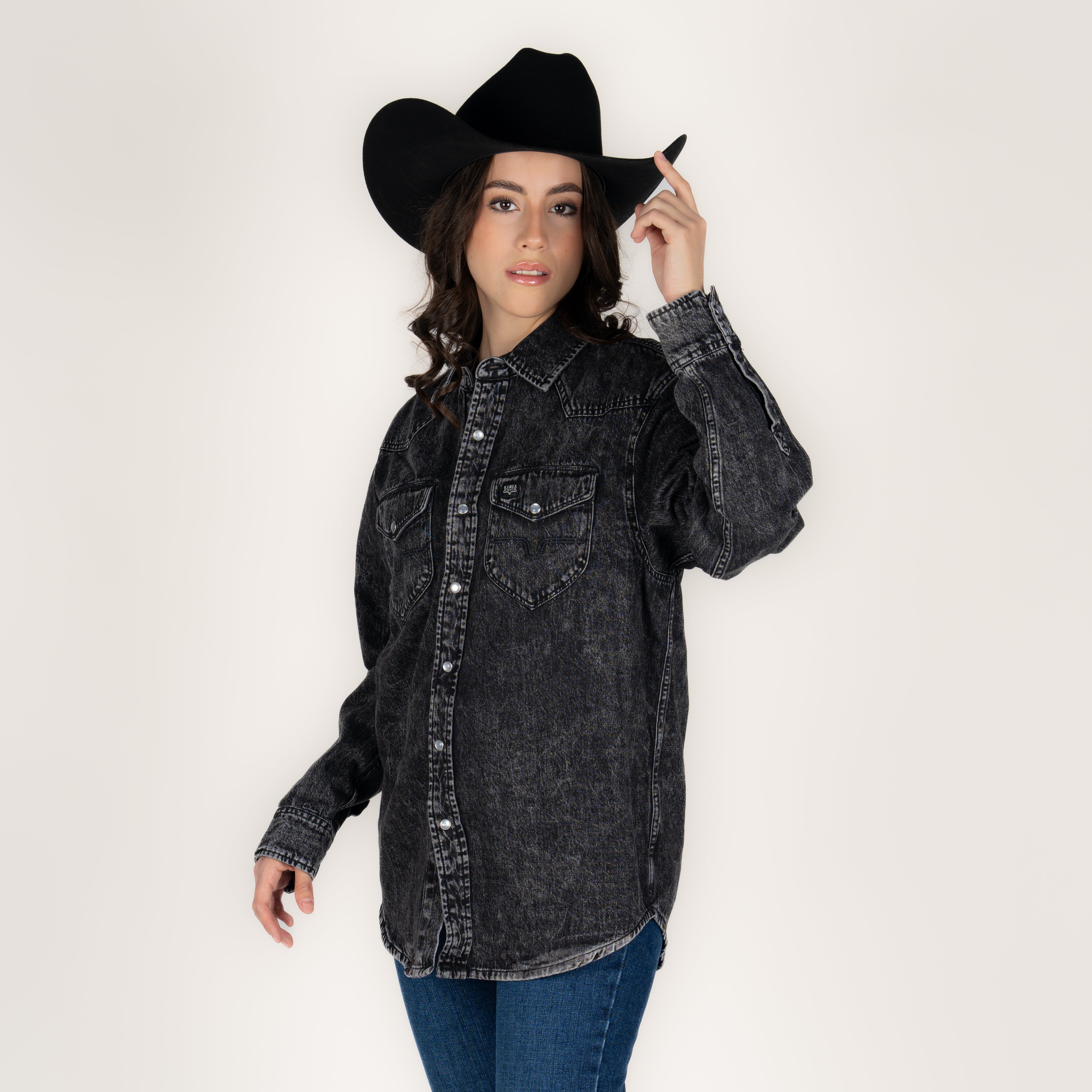 Camisa Kimes Ranch Sandoval Feded Black Dama