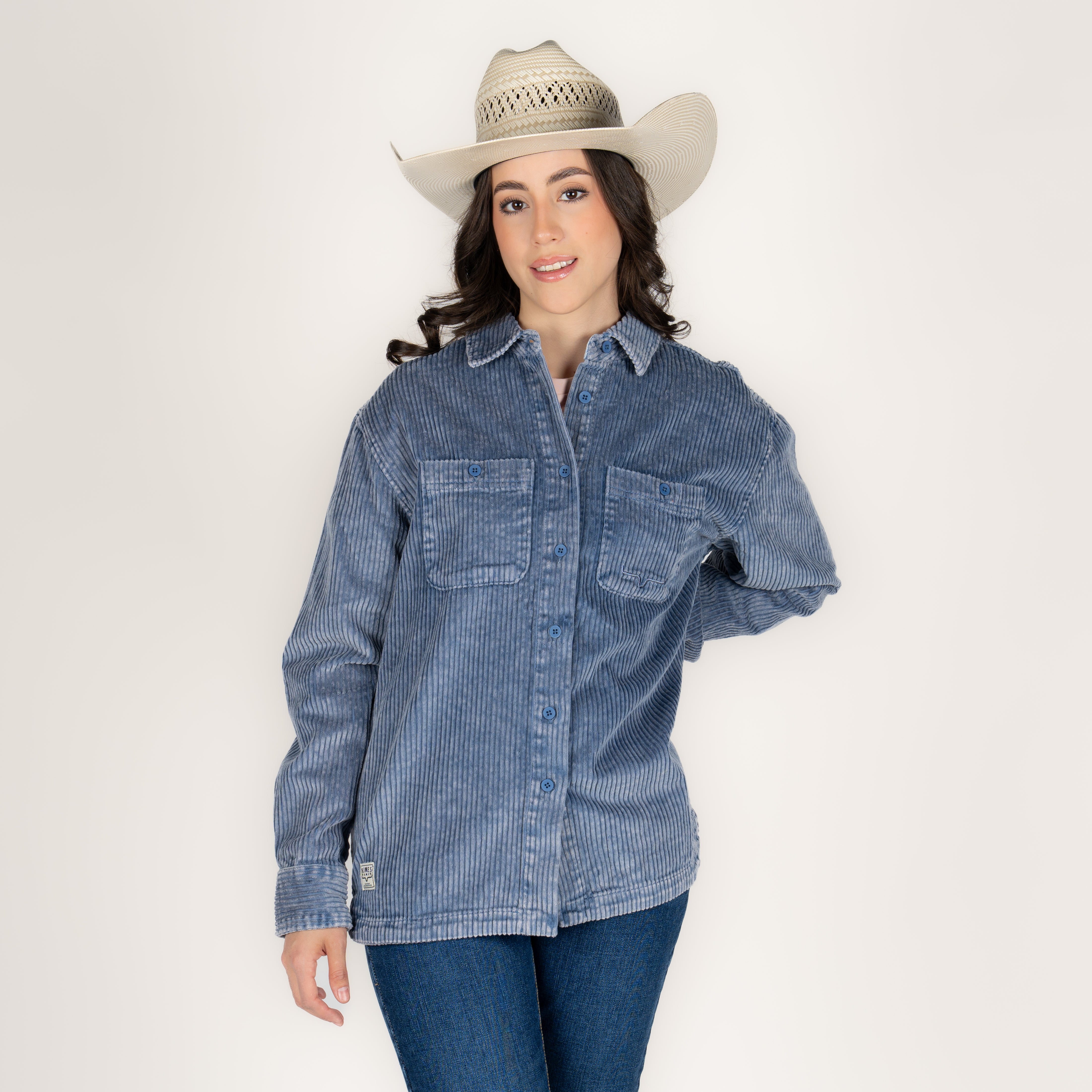 Sobrecamisa Kimes Ranch Luna Cord Slate Dama