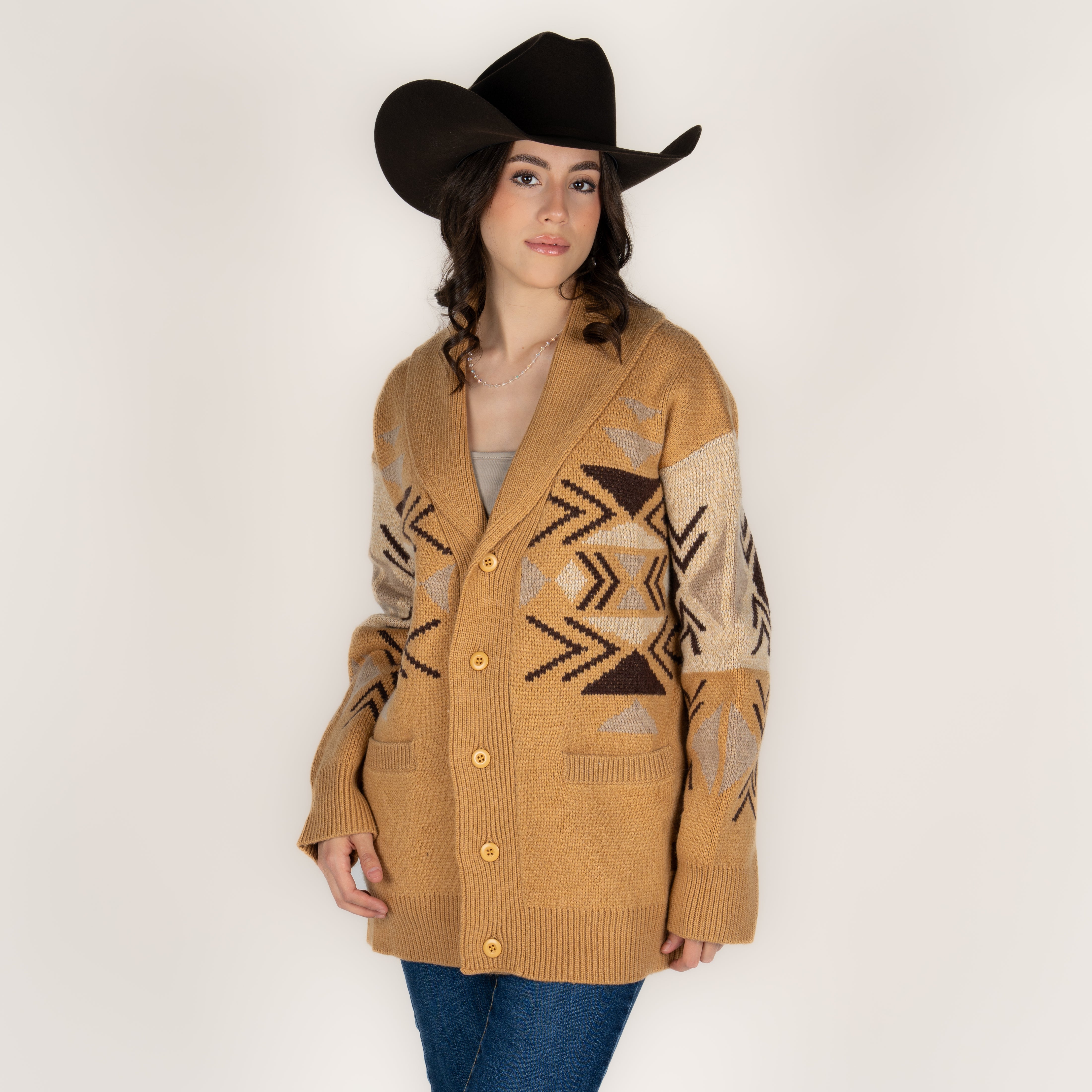 Suéter Kimes Ranch Artesia Cardigan Brown Dama