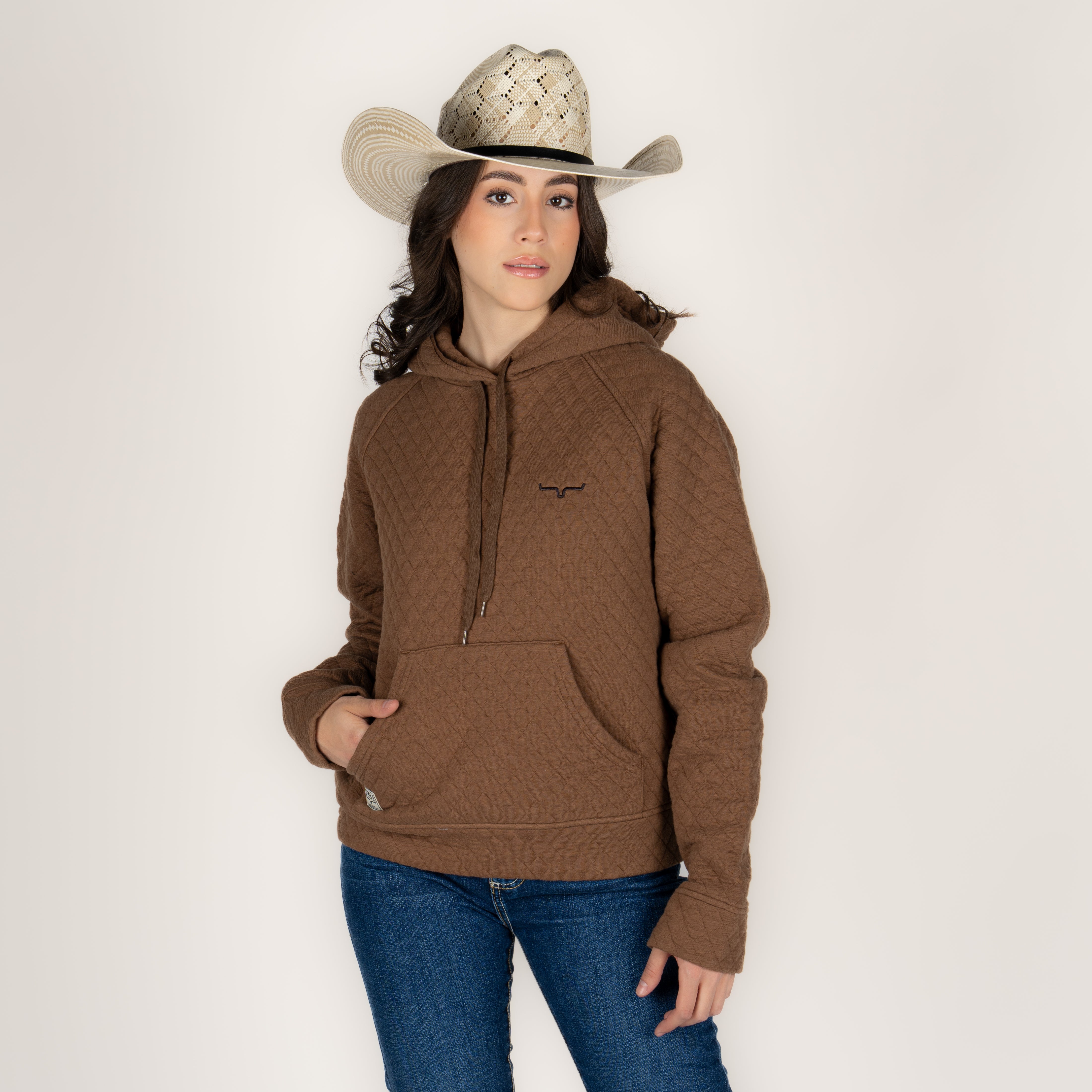 Sudadera Kimes Ranch Angel Fire Brown Dama