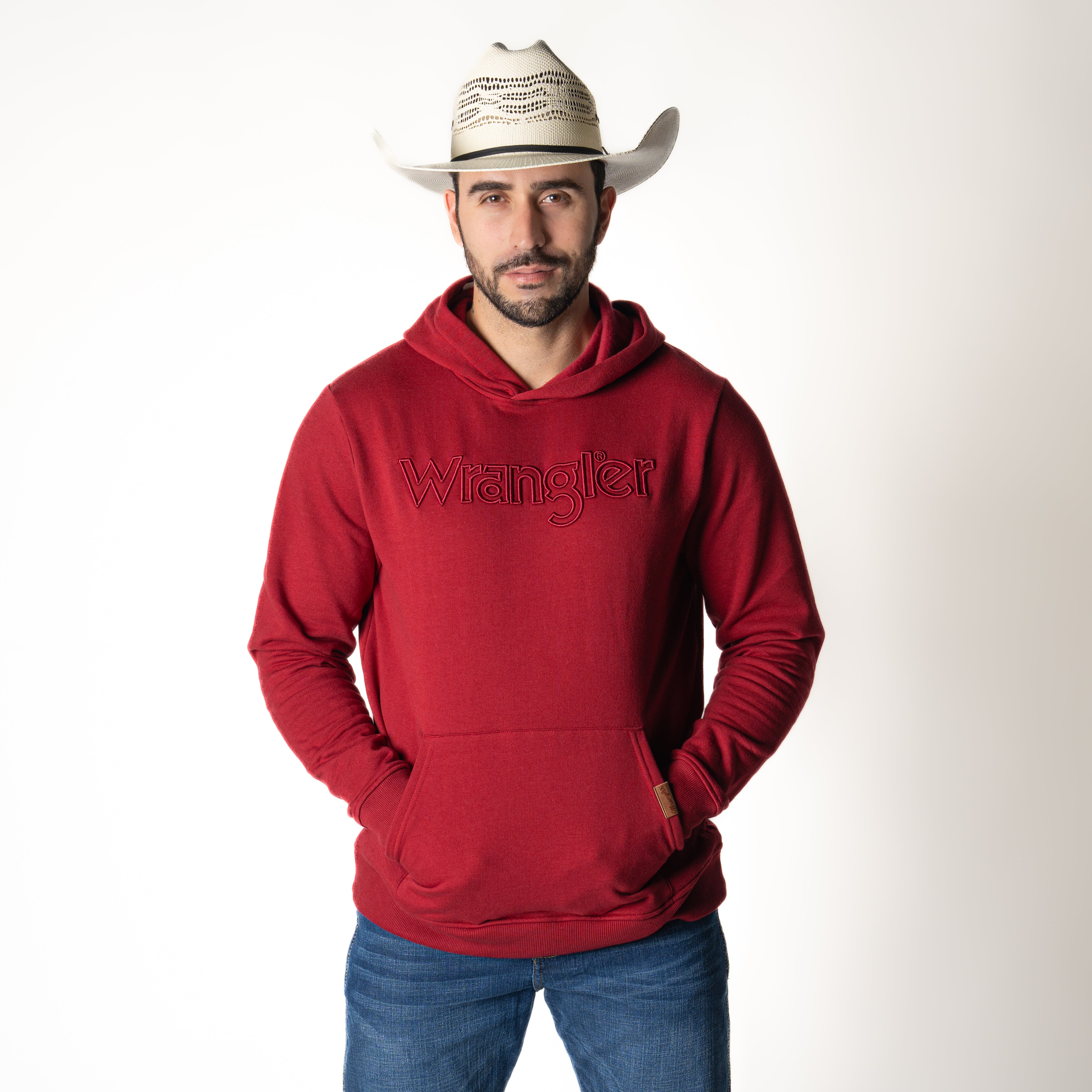 Sudadera Wrangler Vino Caballero