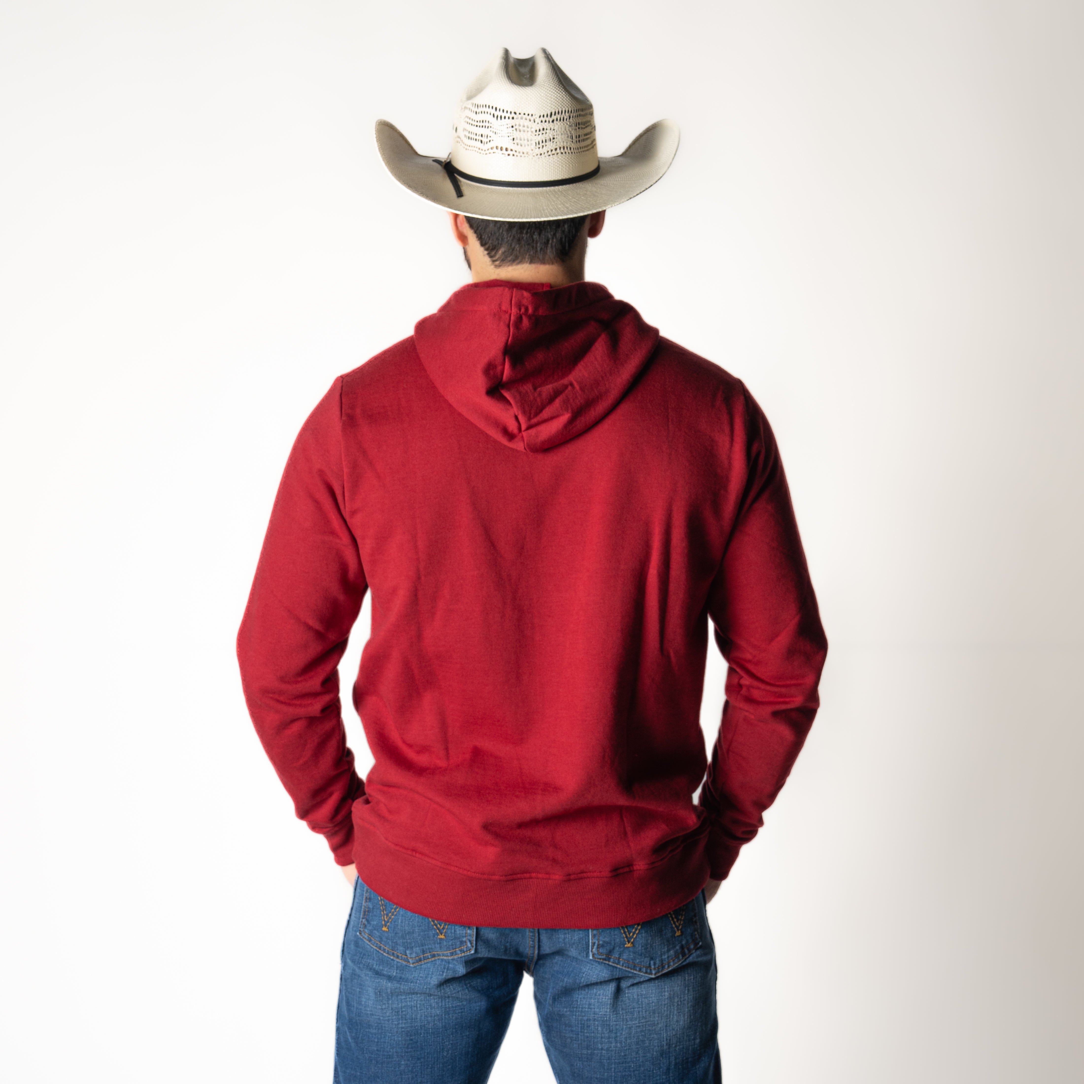 Sudadera Wrangler Vino Caballero