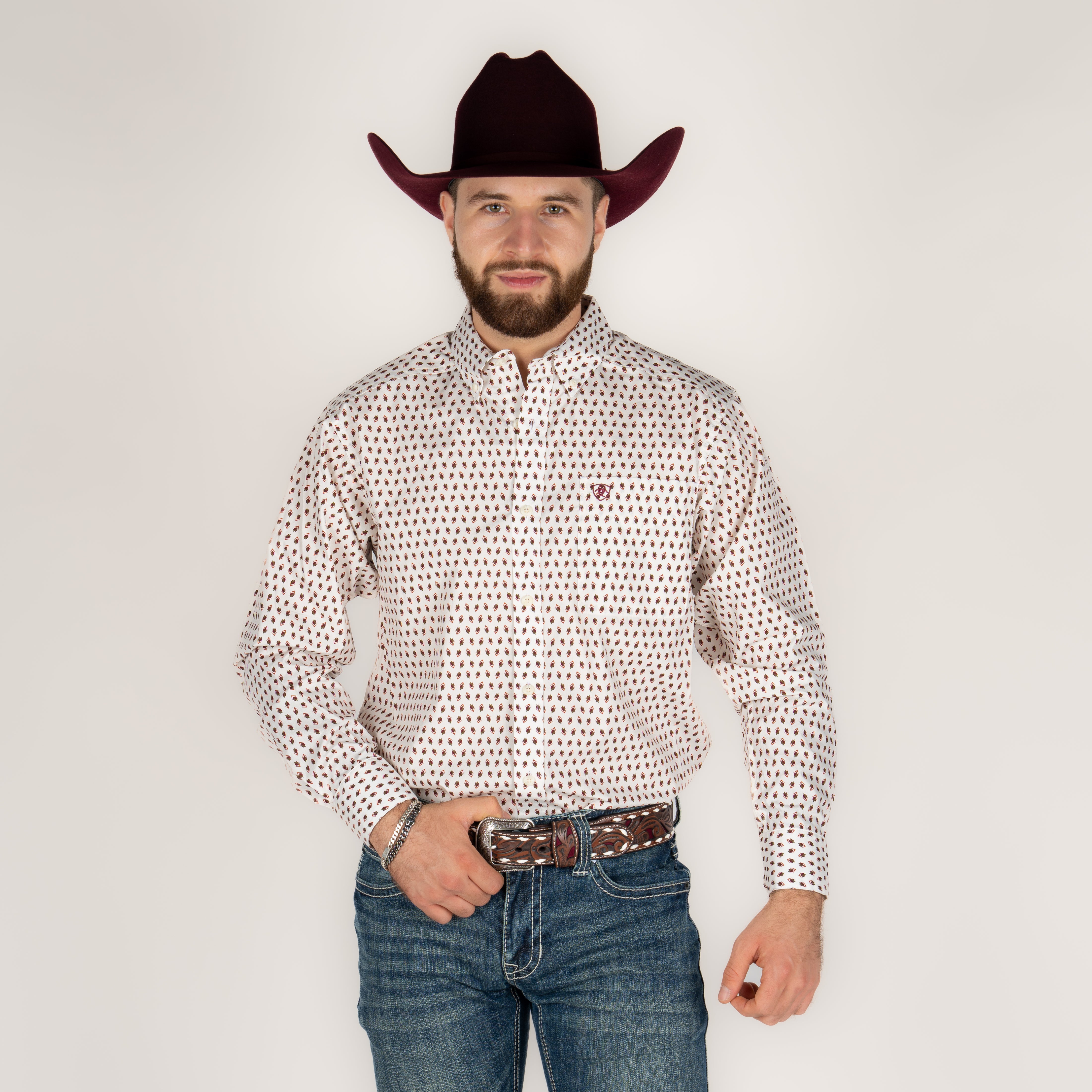 Camisa Ariat Shayne LS Shrt White Caballero