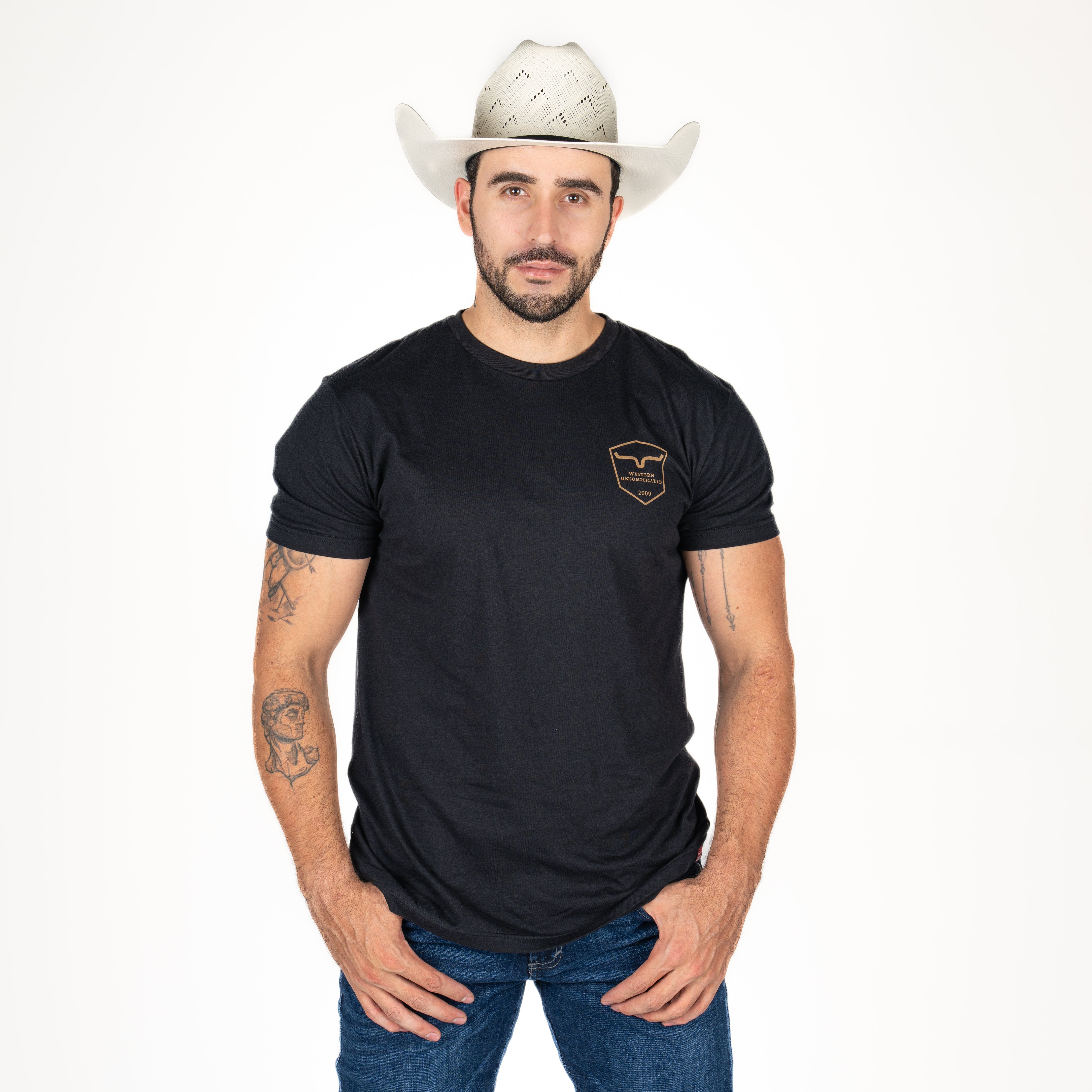 Playera Kimes Ranch Trucker Black Caballero