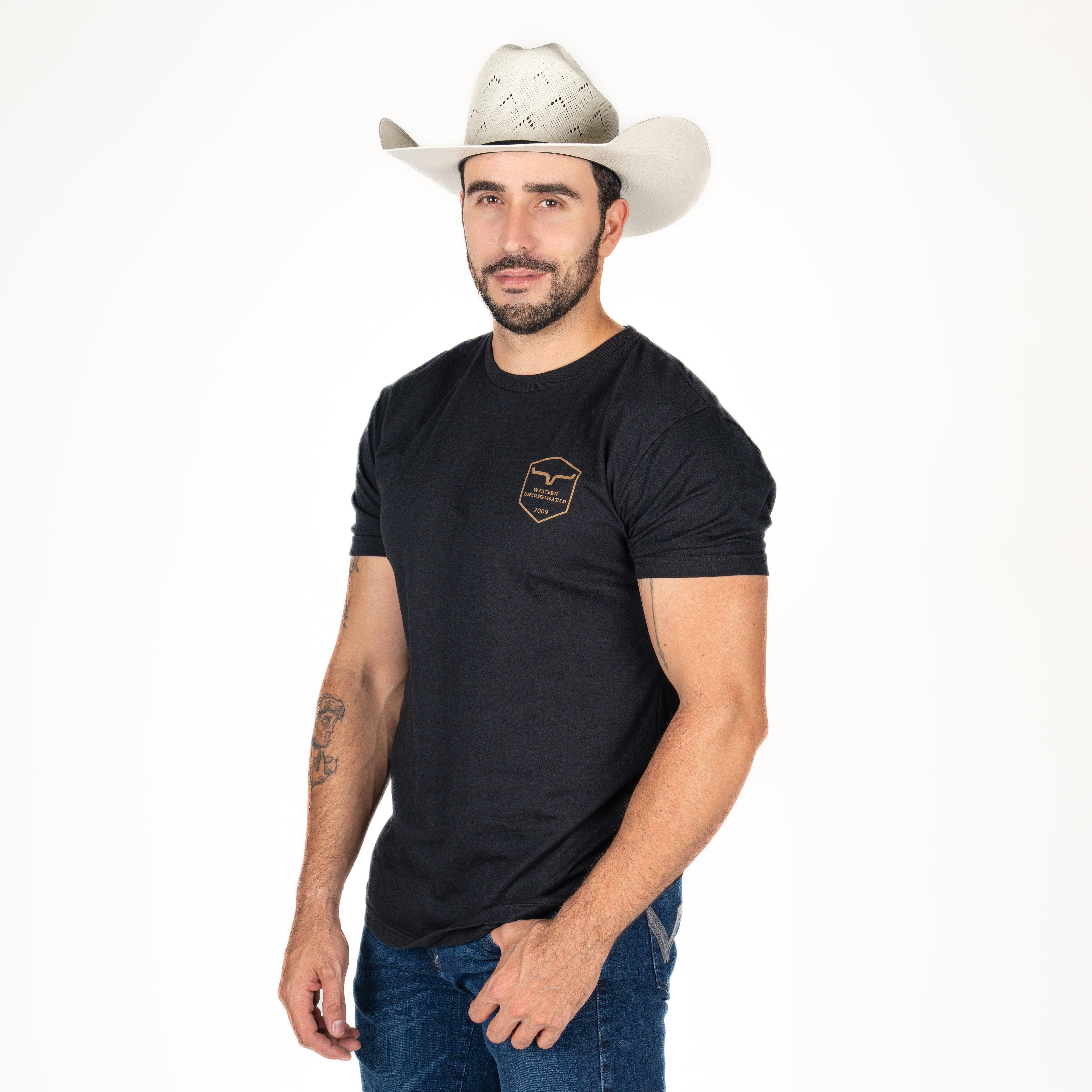 Playera Kimes Ranch Trucker Black Caballero