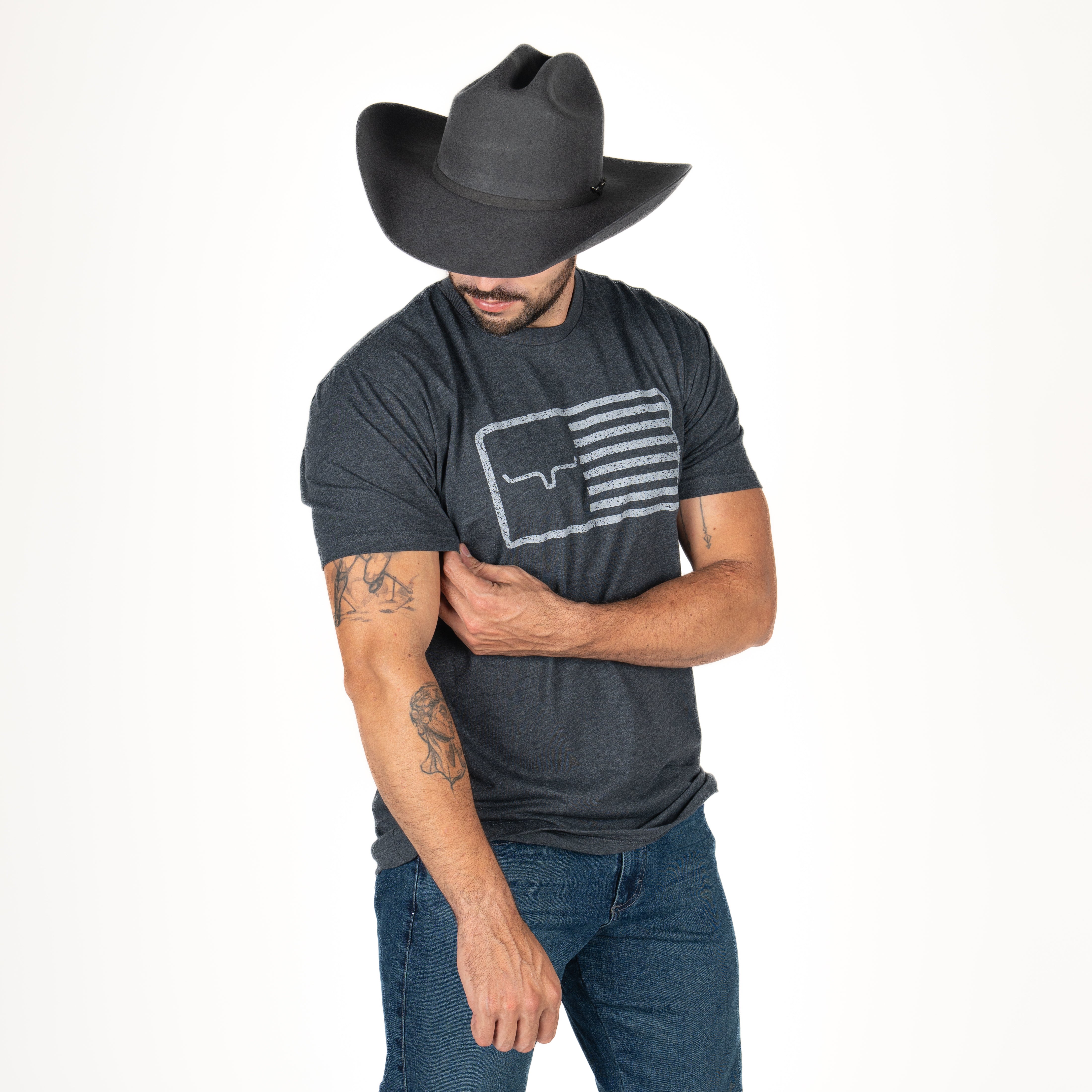 Playera Kimes Ranch American Trucker Charcoal Caballero