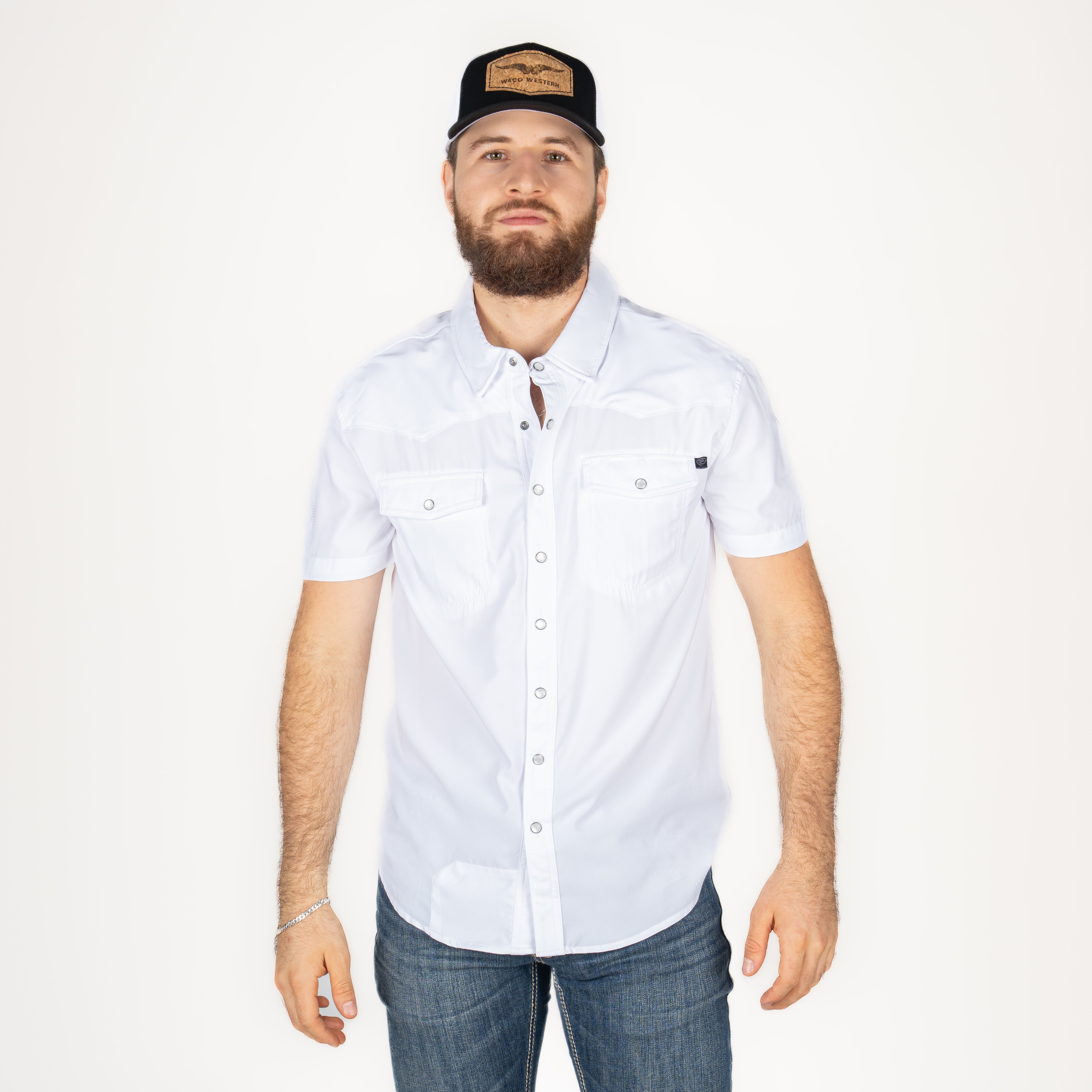 Camisa Rock & Roll Denim Solid Repstop White Caballero