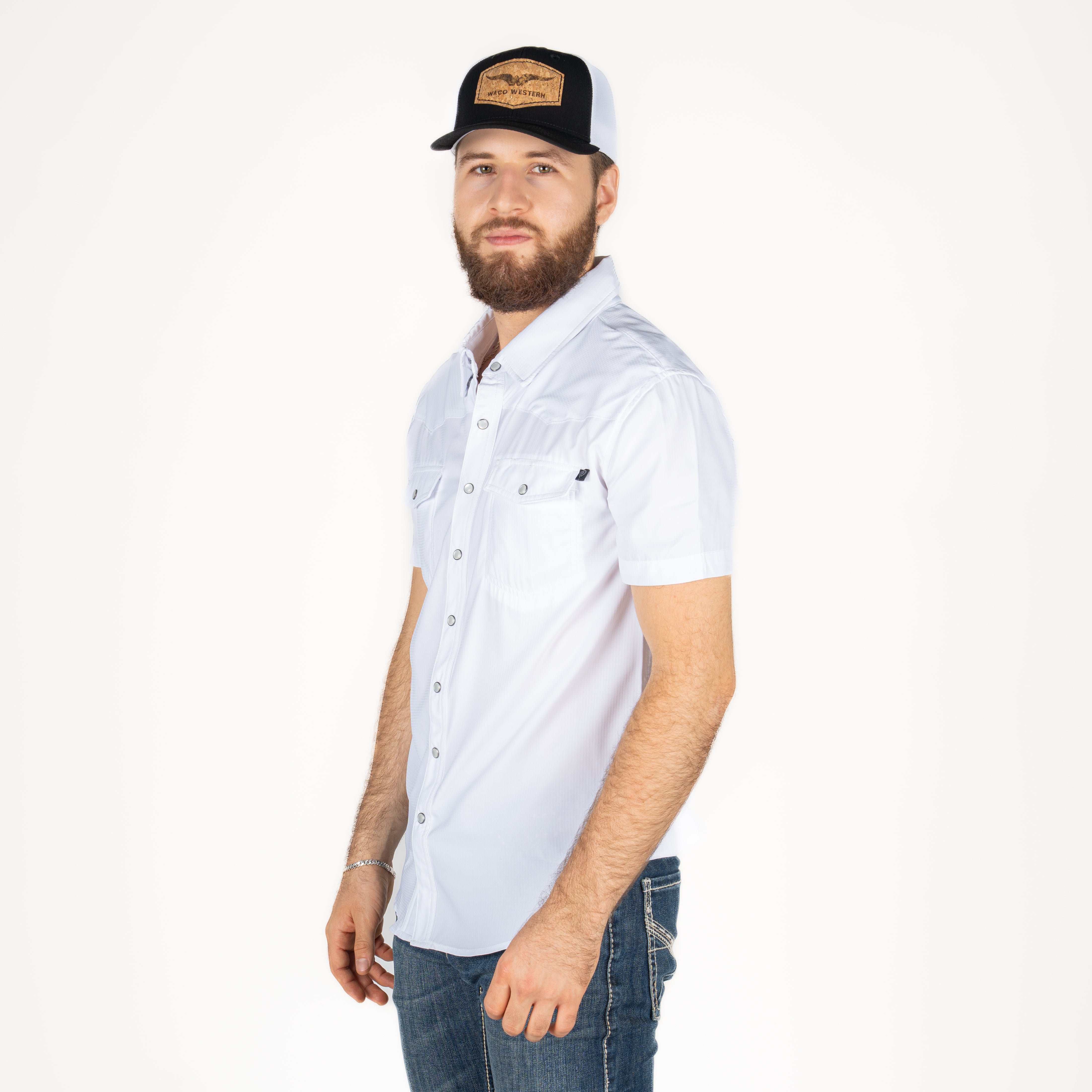 Camisa Rock & Roll Denim Solid Repstop White Caballero