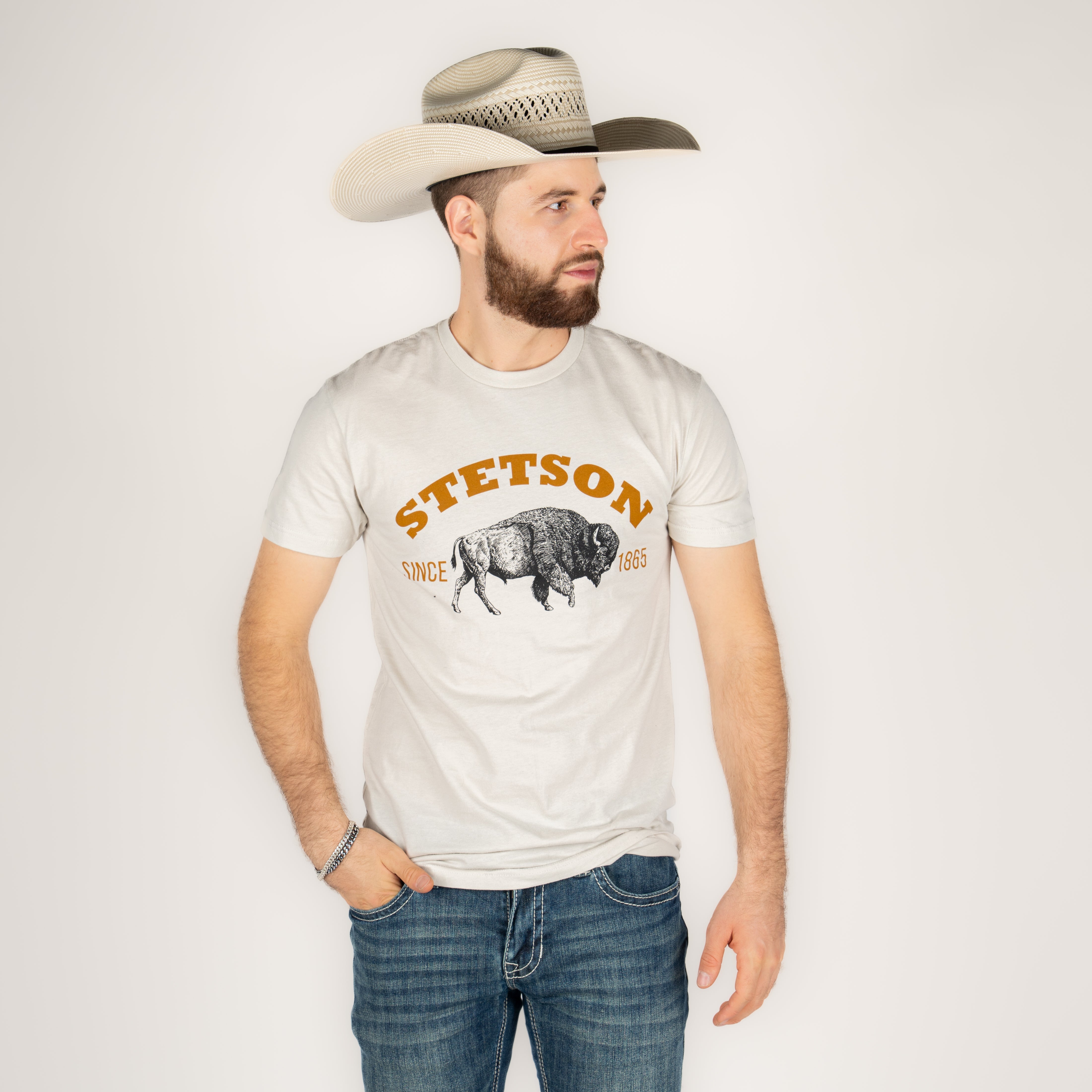 Playera Stetson Bisonte Caballero