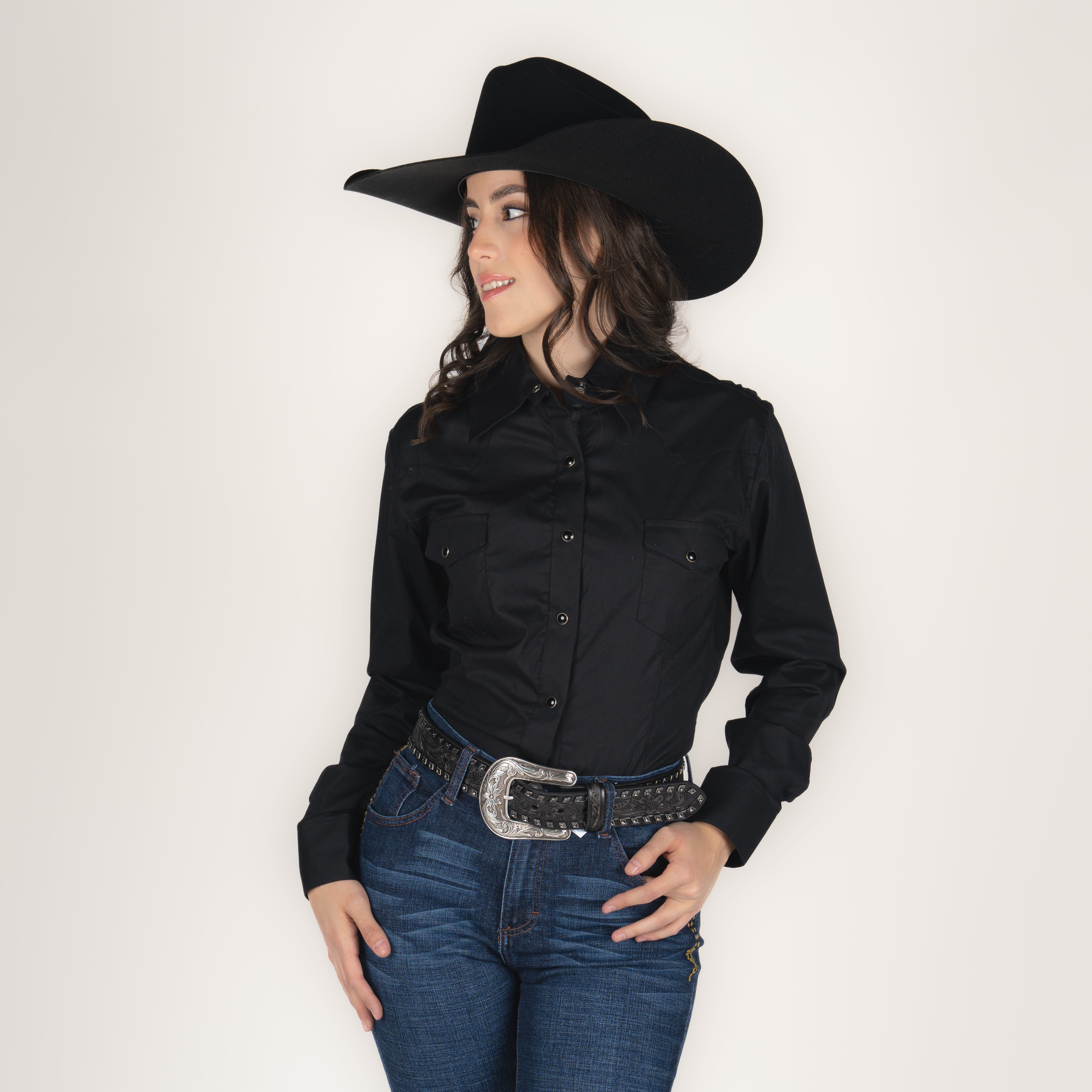 Camisa Panhandle Black Dama