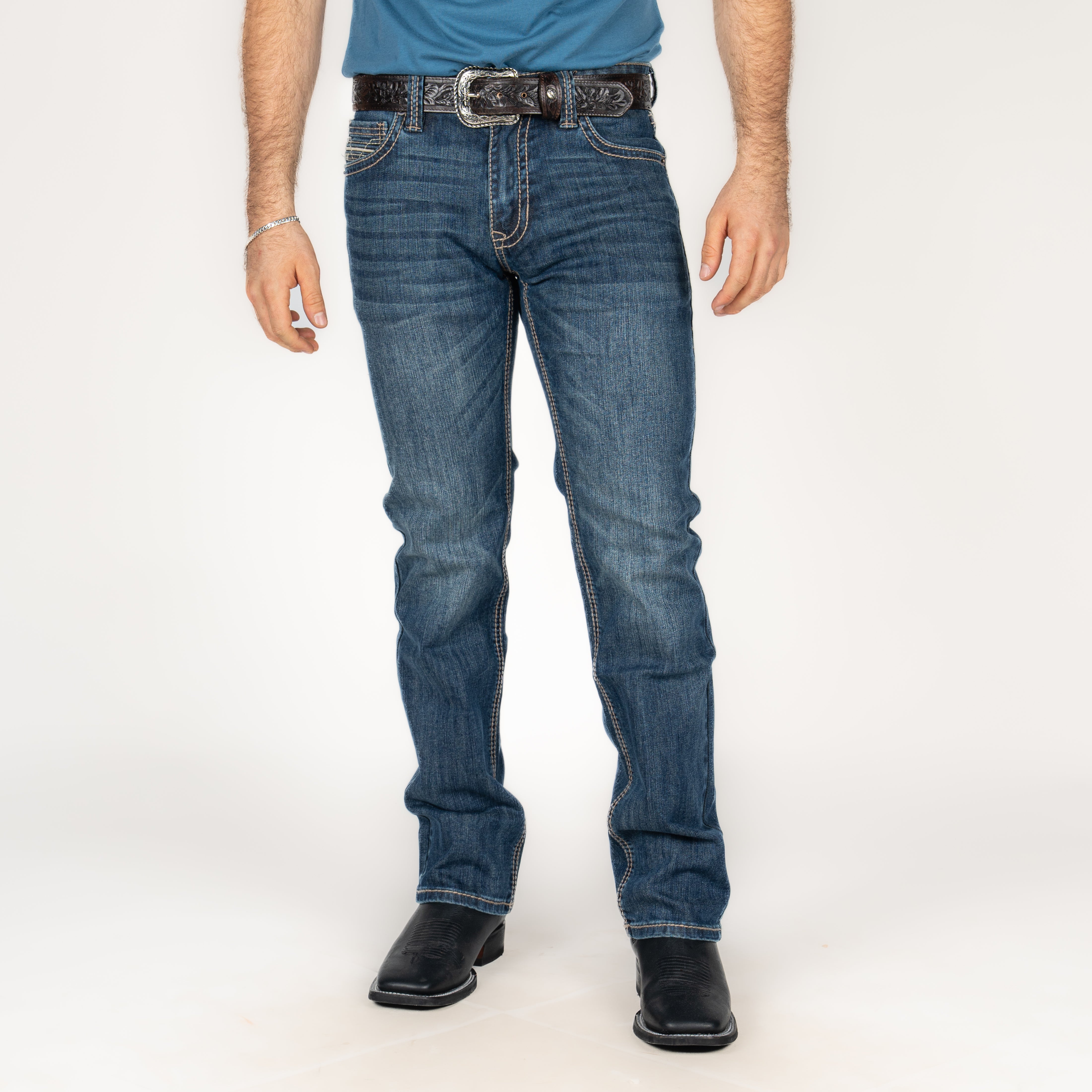 Jeans Rock & Roll Denim Revolver Straight Dark Caballero