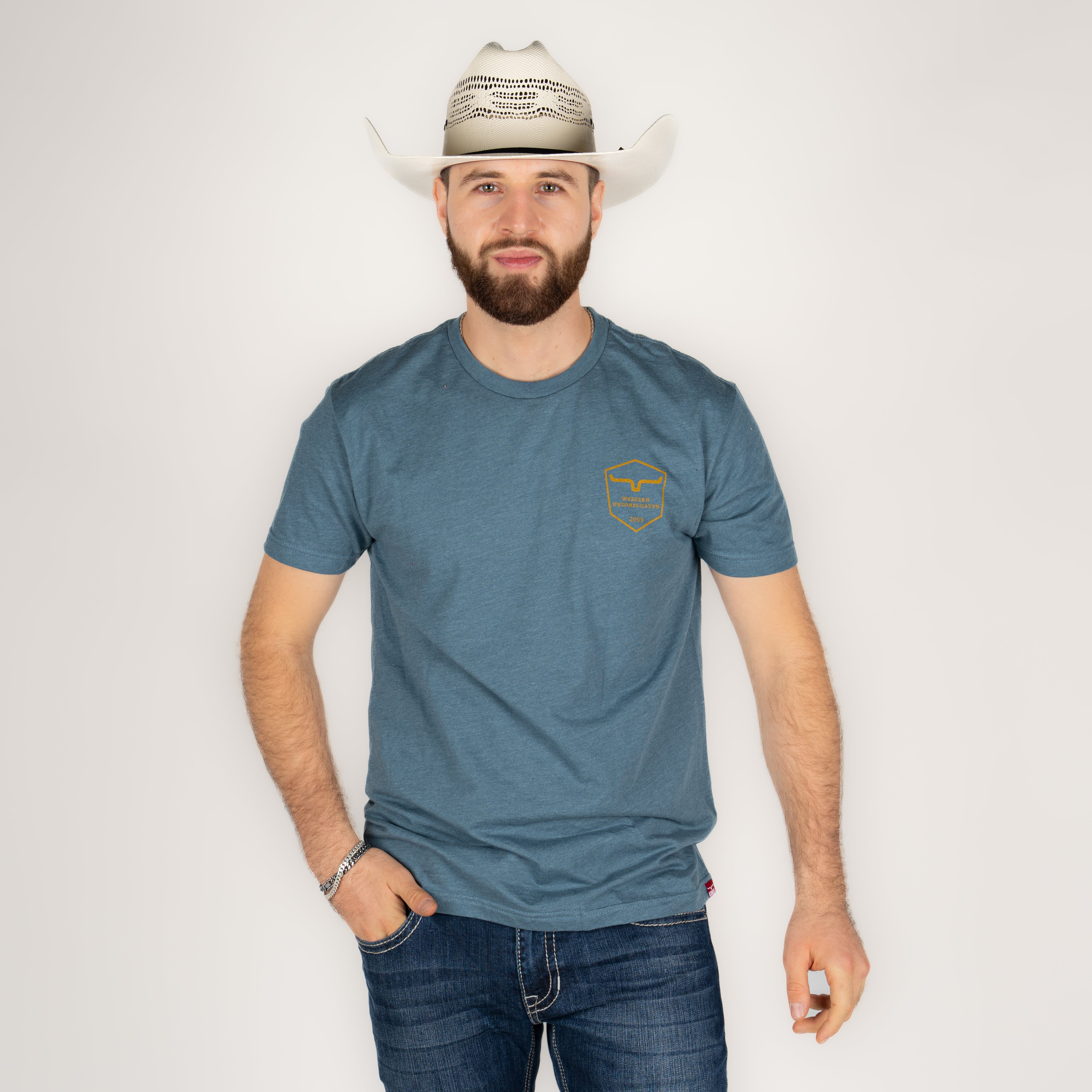 Playera Kimes Ranch Shielded Trucker indigo Caballero