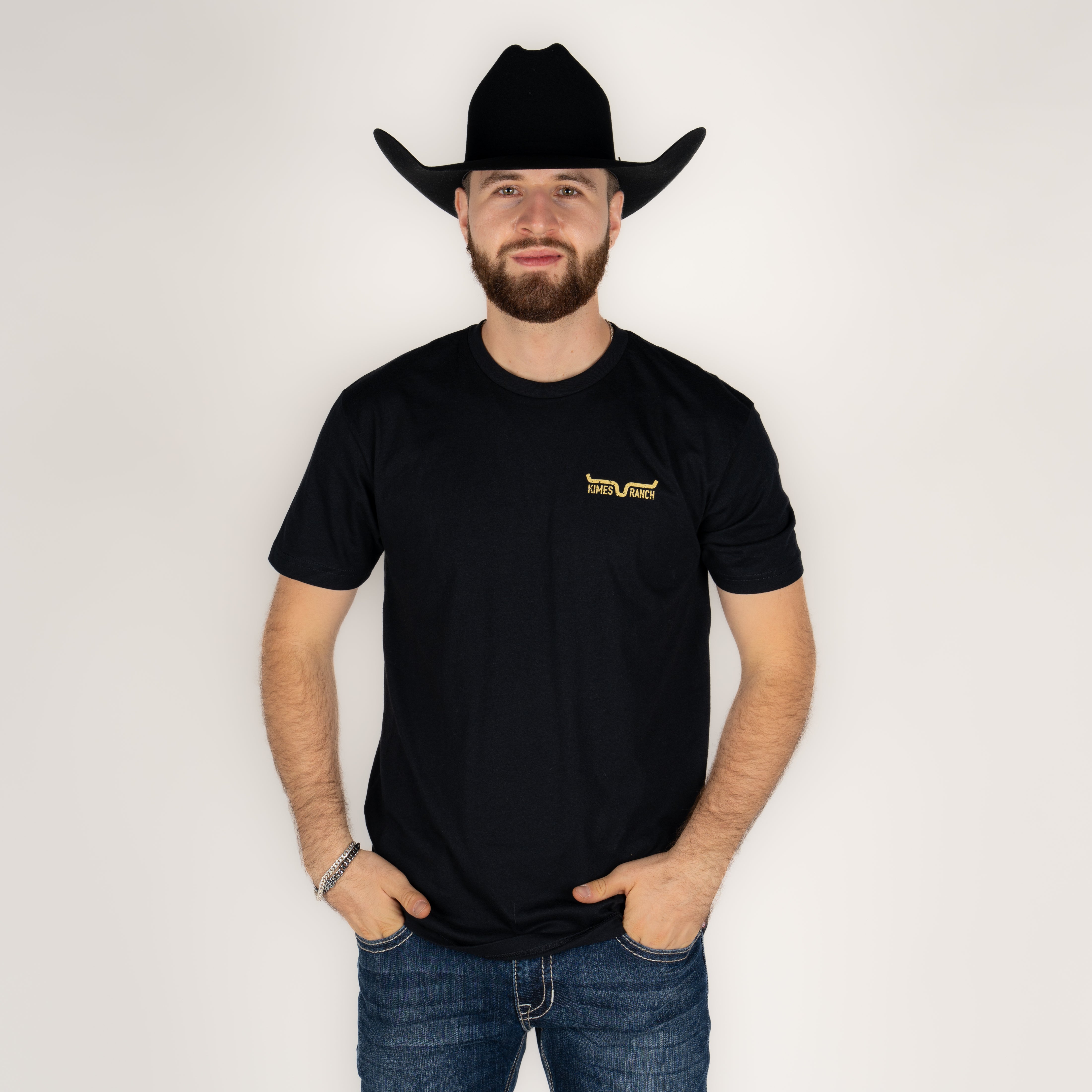 Playera Kimes Ranch Woody Black Caballero