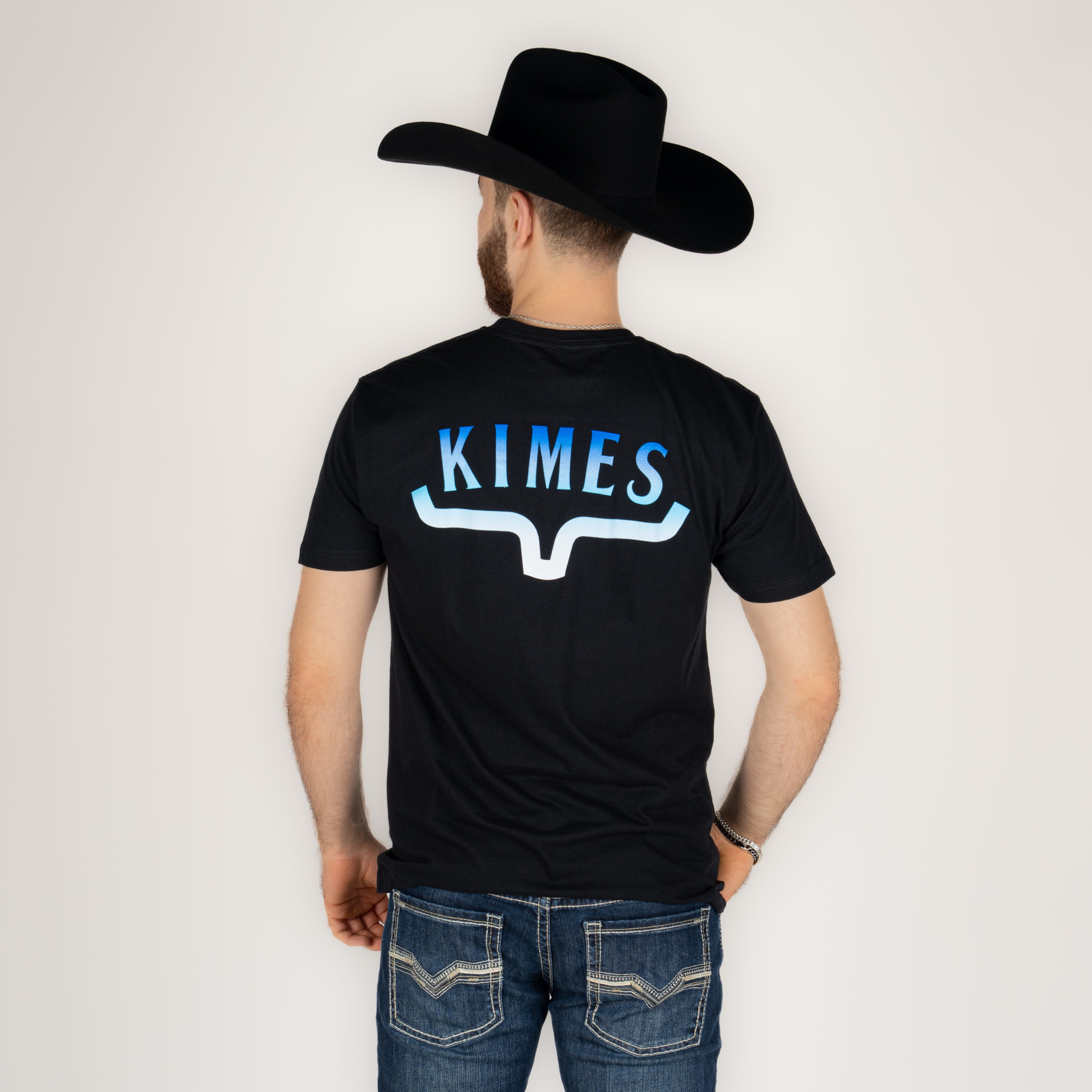 Playera Kimes Ranch Huxon Fade Black Caballero