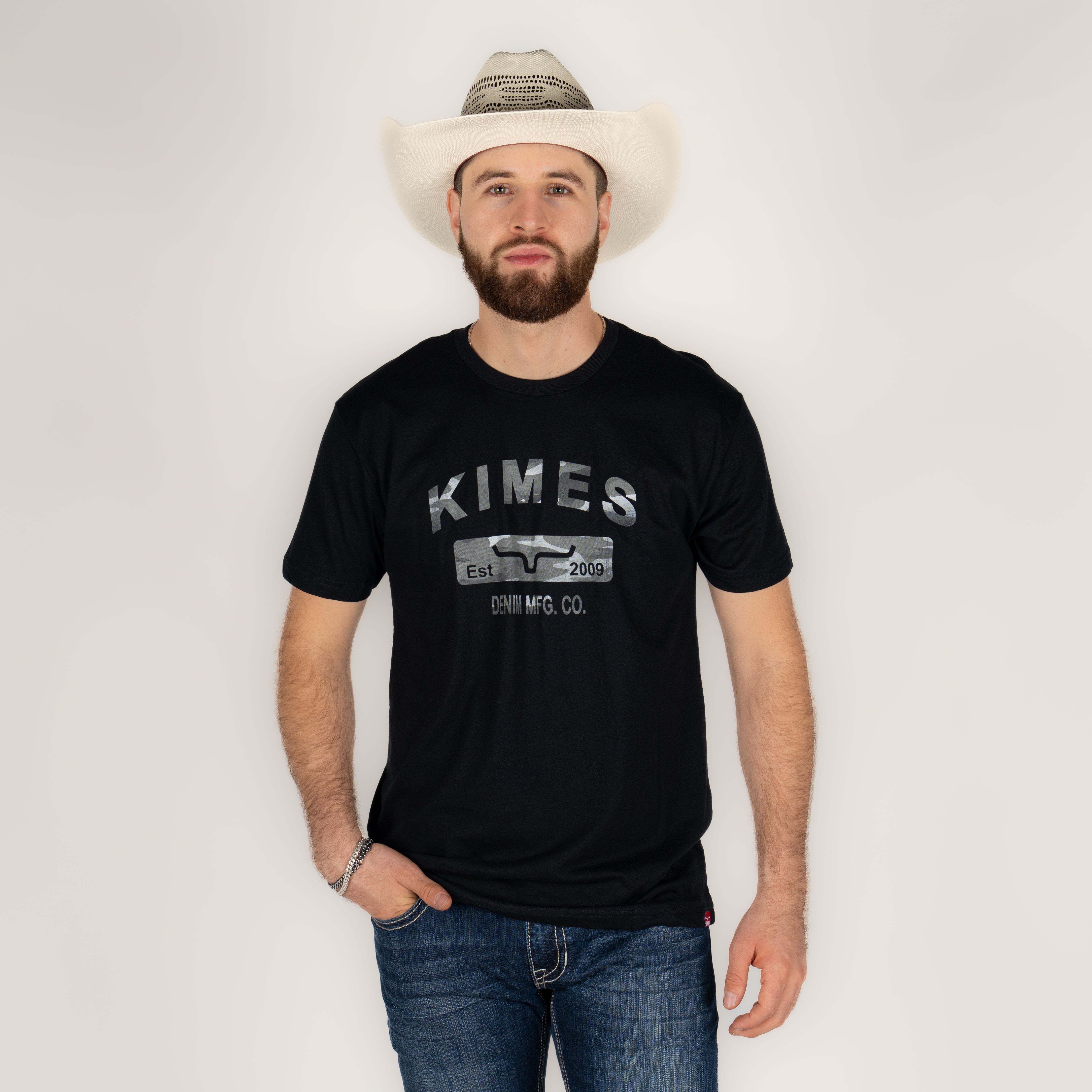 Playera Kimes Ranch MFG CO Black Caballero