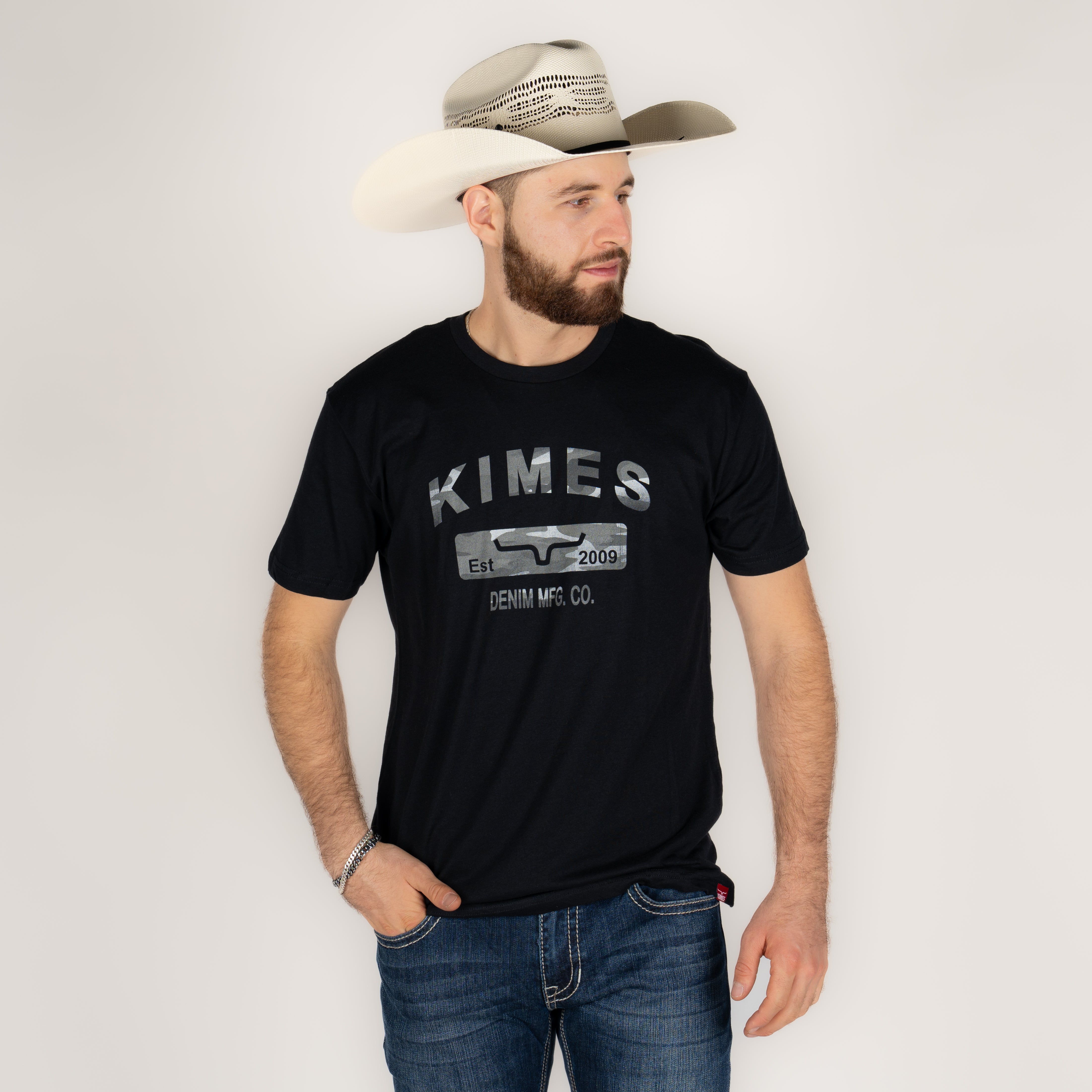 Playera Kimes Ranch MFG CO Black Caballero