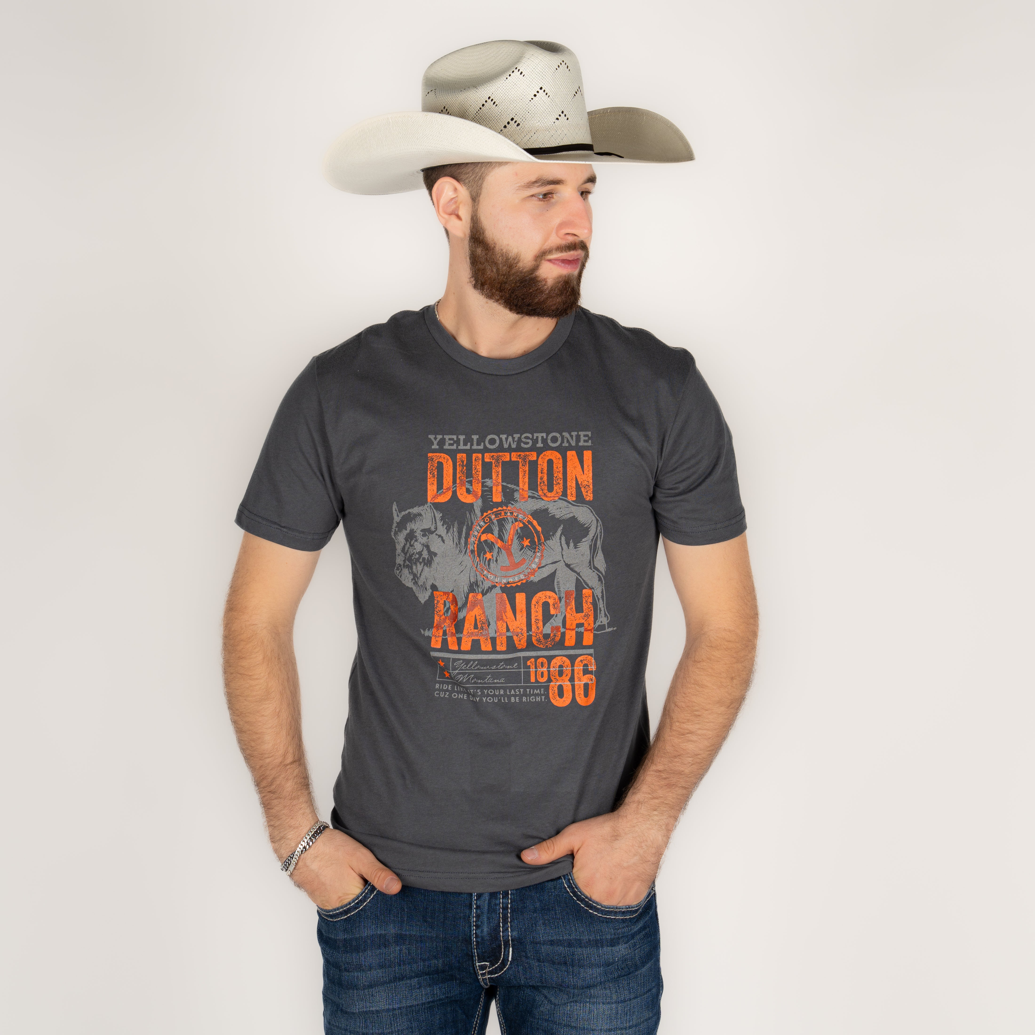 Playera Yellowstone Gris Caballero