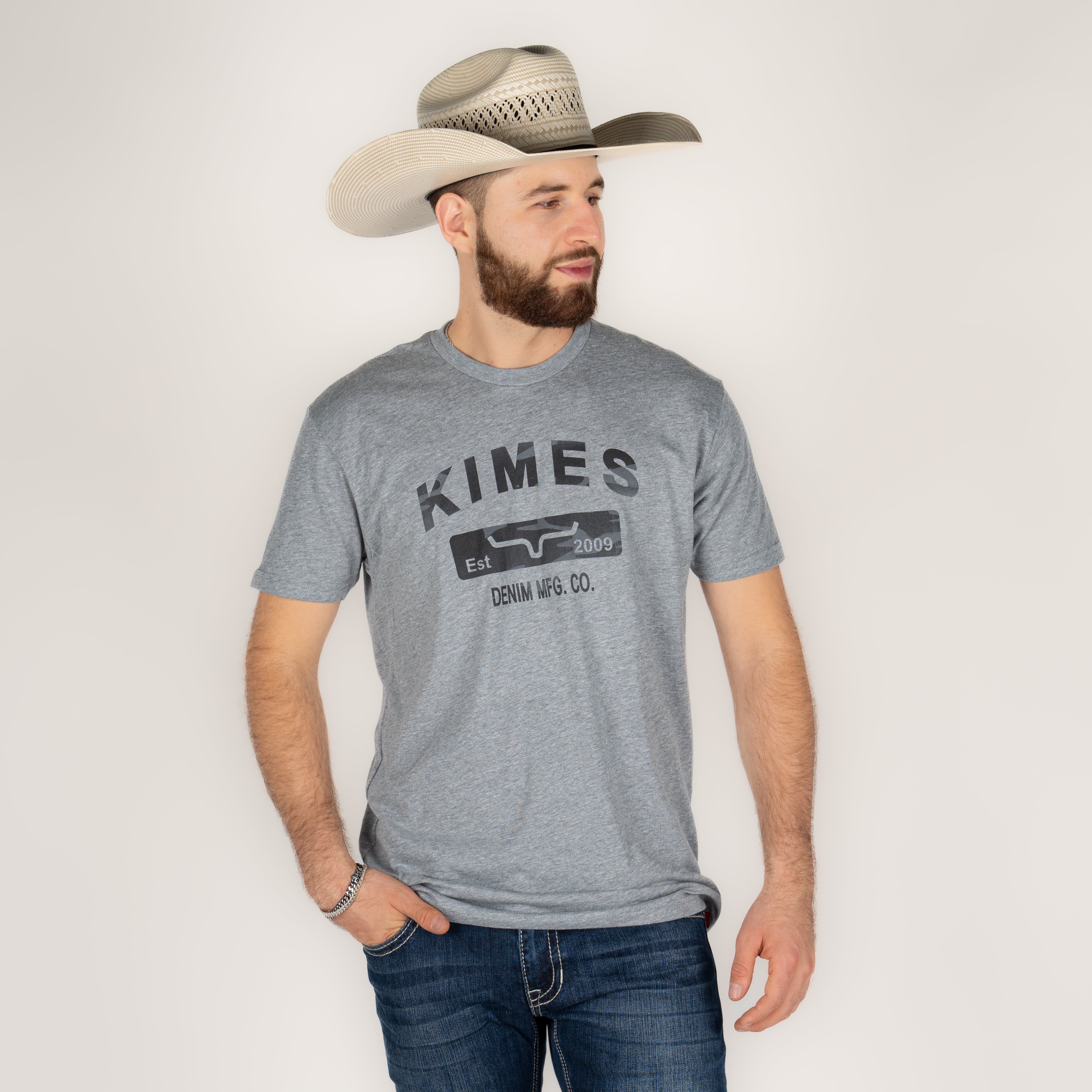 Playera Kimes Ranch Dark Grey Heather Caballero