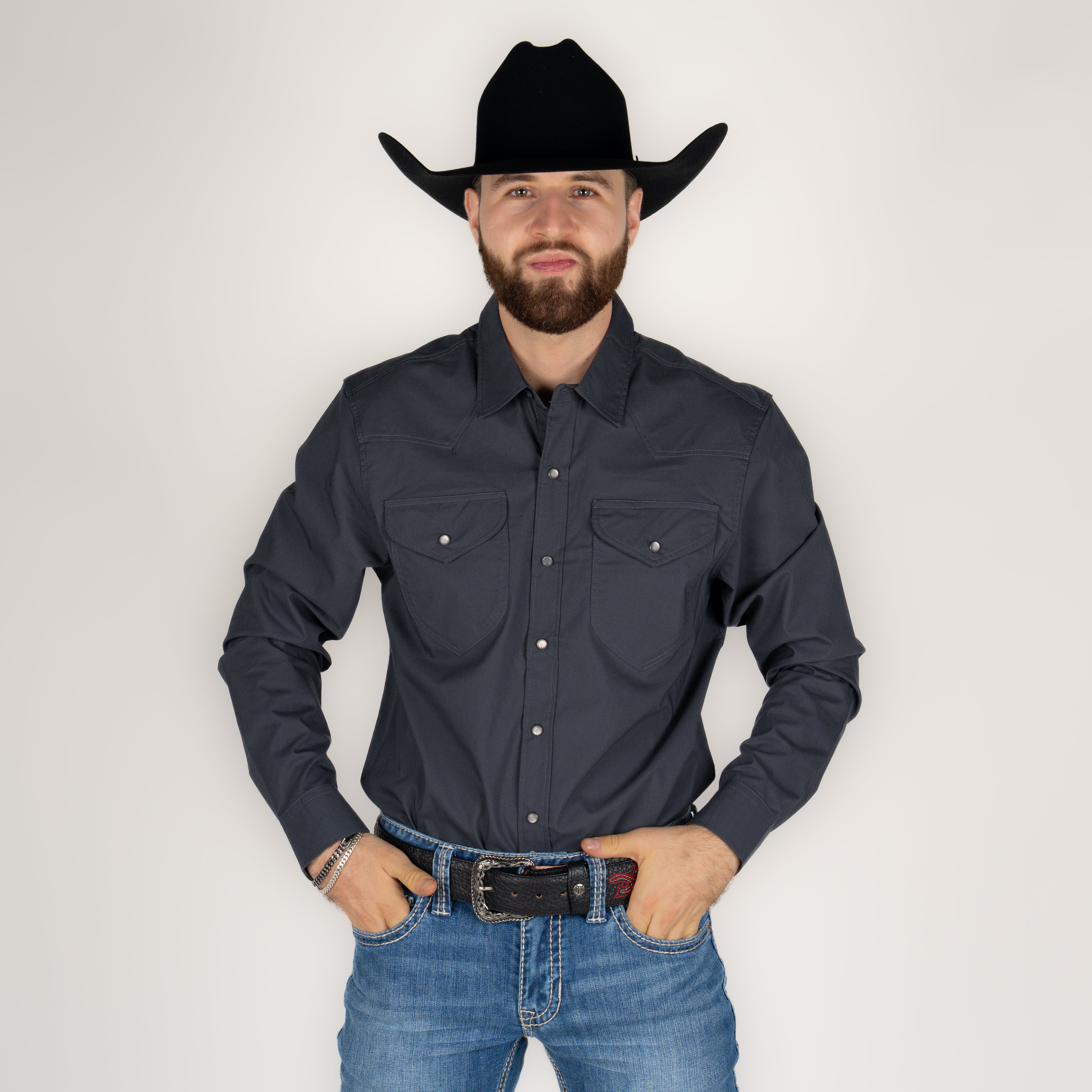 Camisa Kimes Ranch Blackout Charcoal Caballero