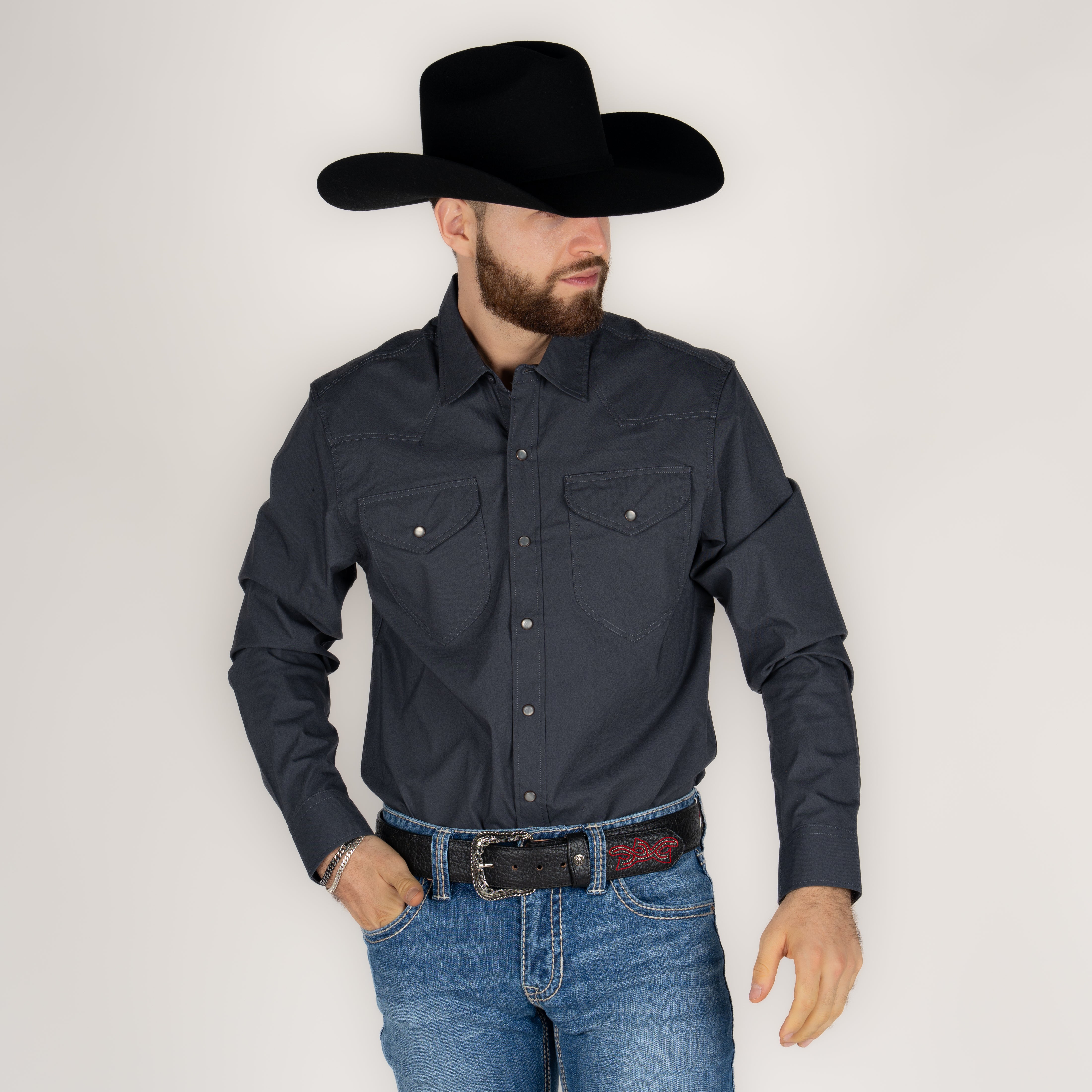 Camisa Kimes Ranch Blackout Charcoal Caballero