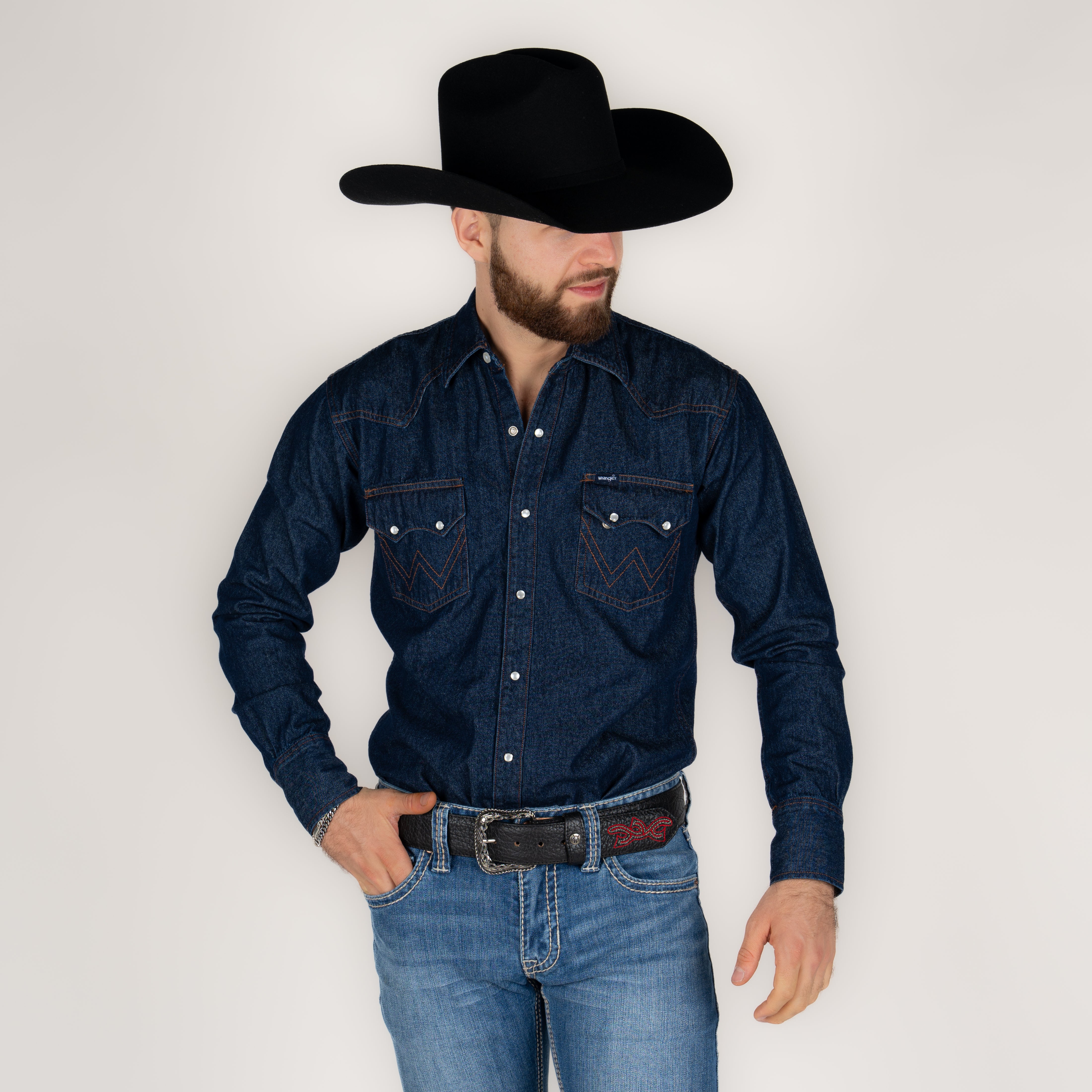 Camisa Wrangler Mezclilla Caballero