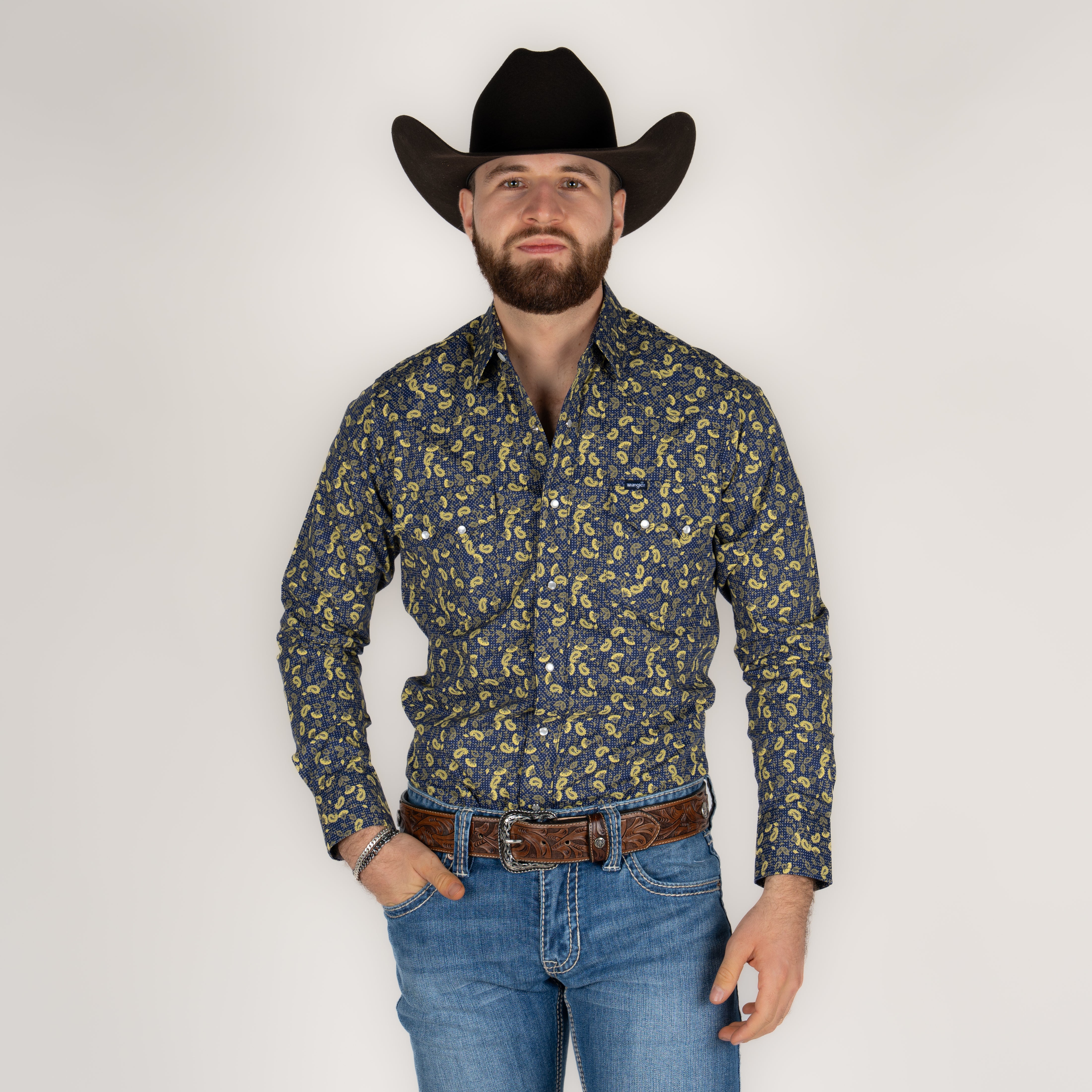 Camisa Wrangler Estampado Caballero