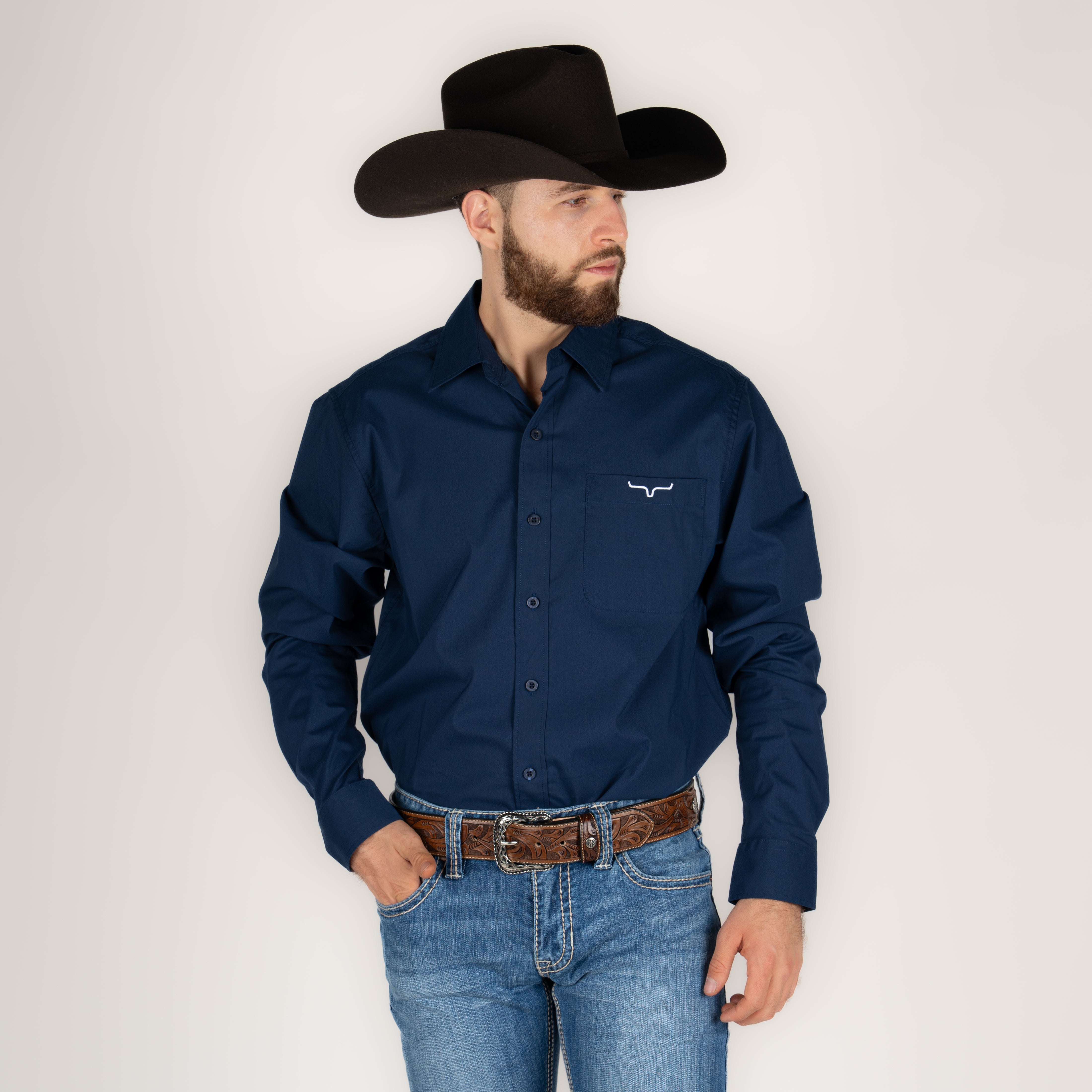 Camisa Kimes Ranch Team Shirt Navy Caballero