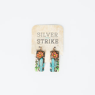 Aretes Silver Strike Cactus Flor