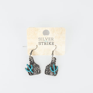 Aretes Silver Strike Cactus Turquesa