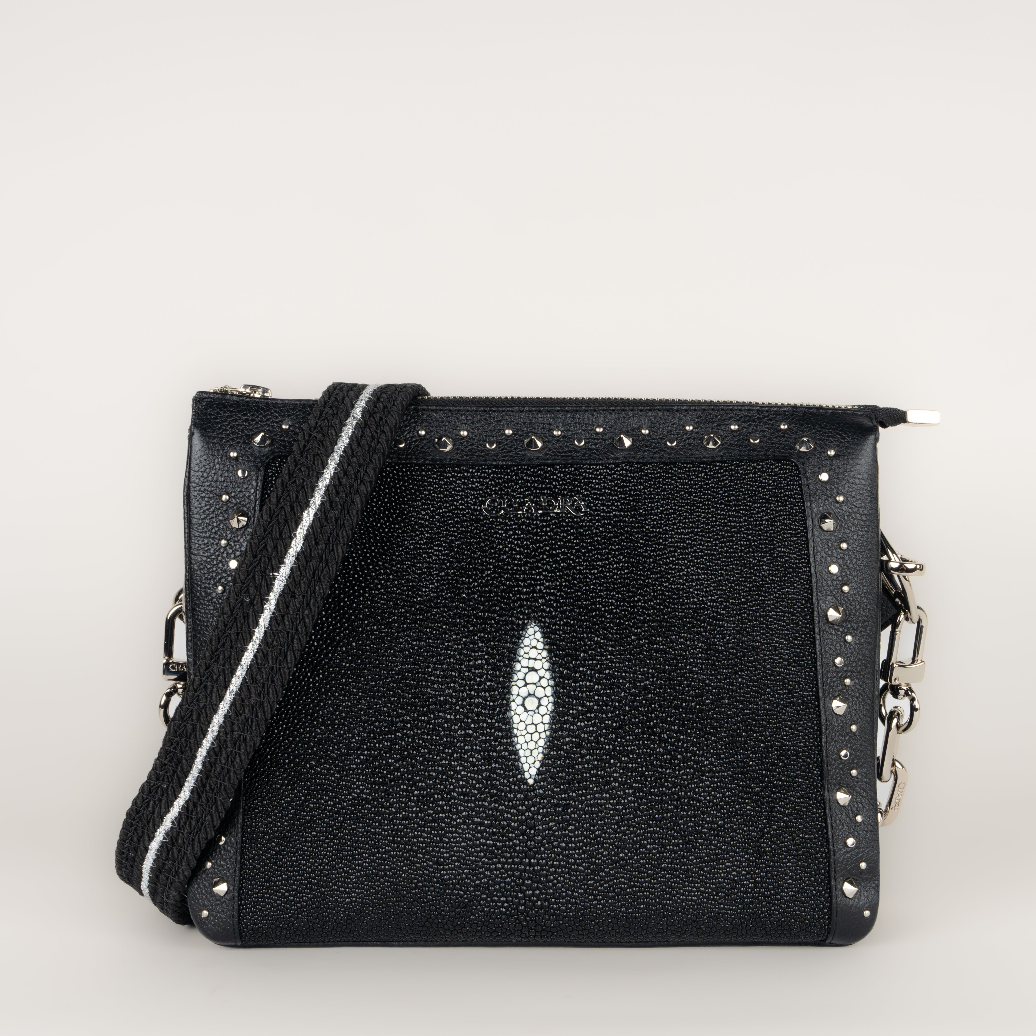 Bolso Cuadra Mantarraya Negro Dama