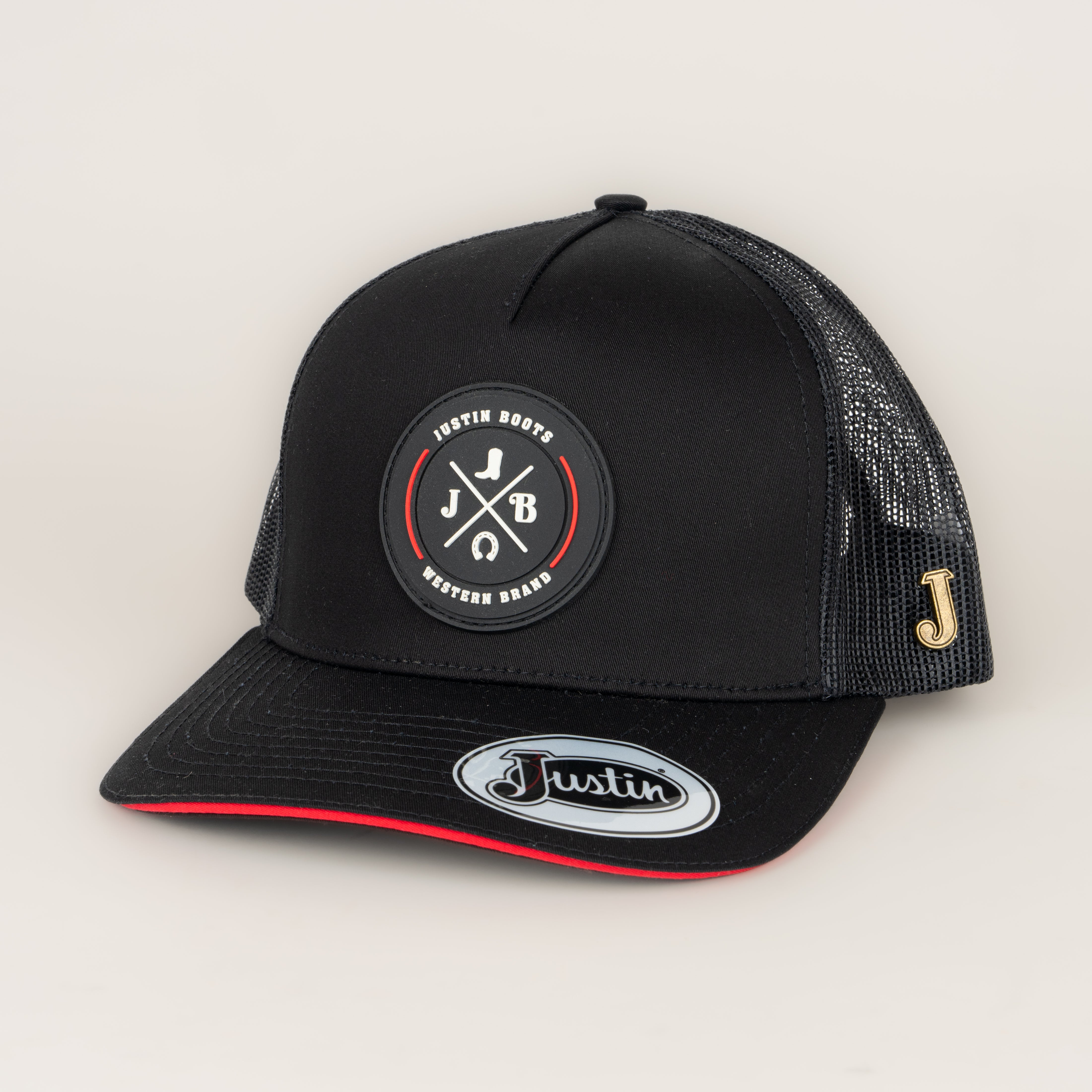 Gorra Justin Black Red