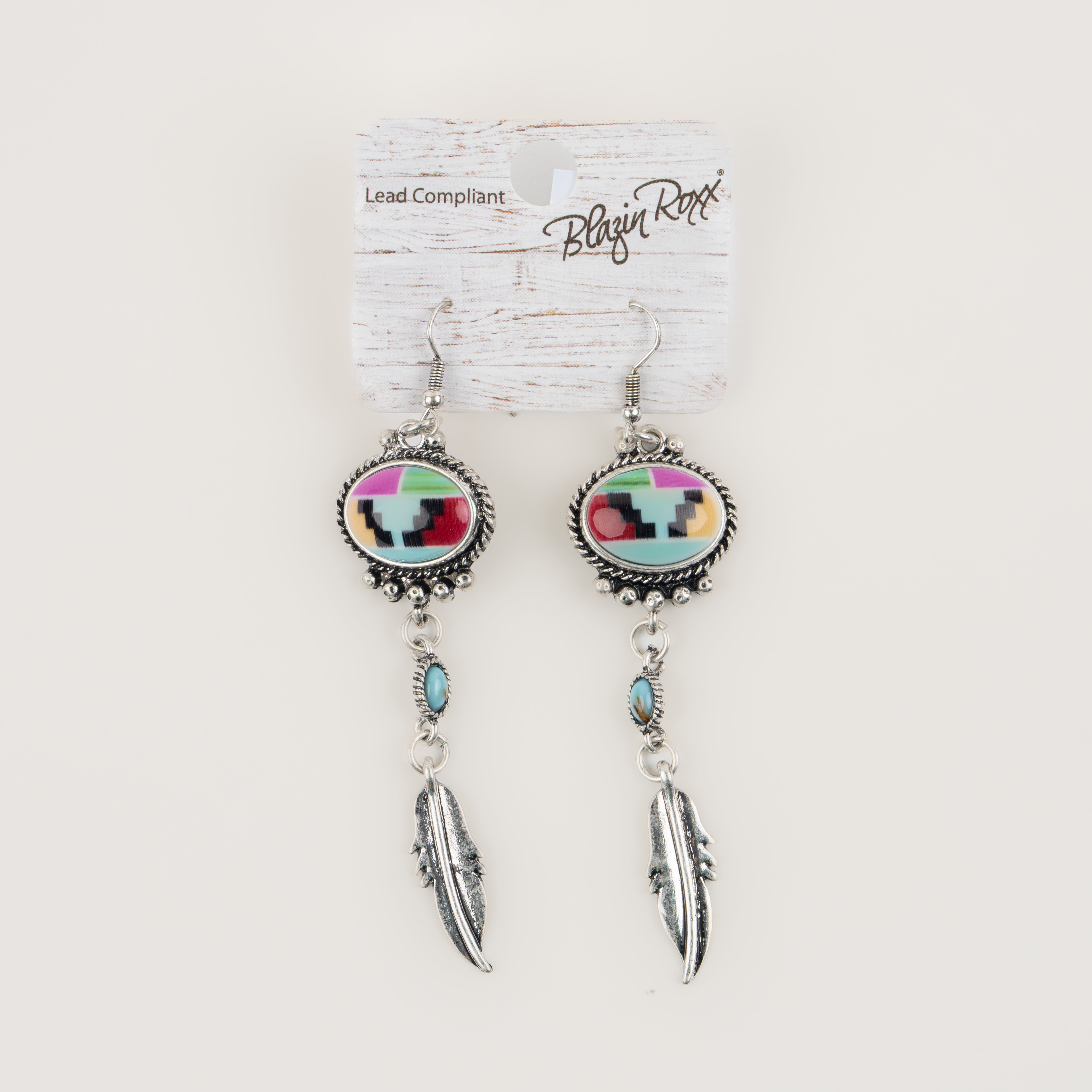 Aretes Blazin Boxx Aztec Pluma