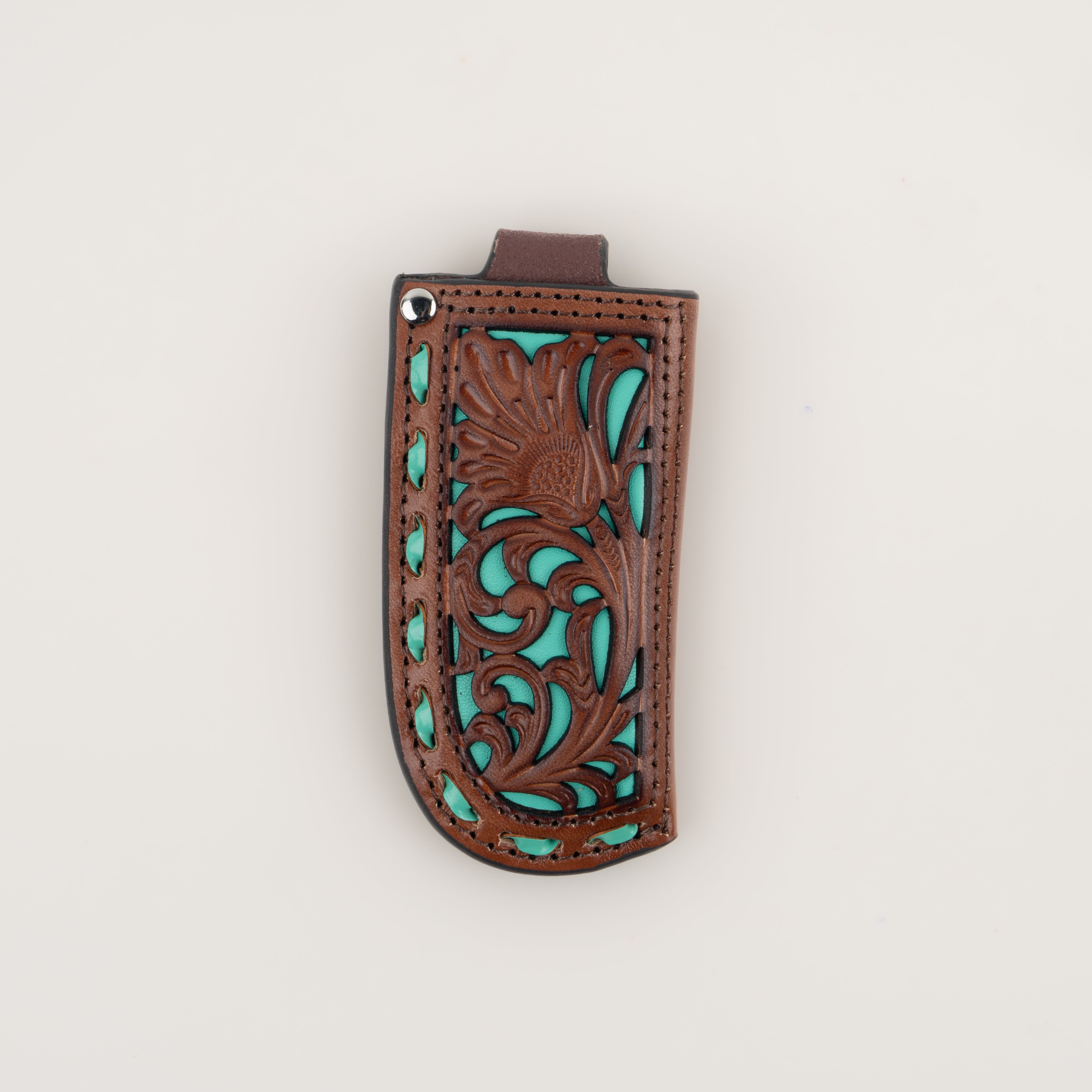 Funda Para Cuchillo Nocona Cincelado Turquesa