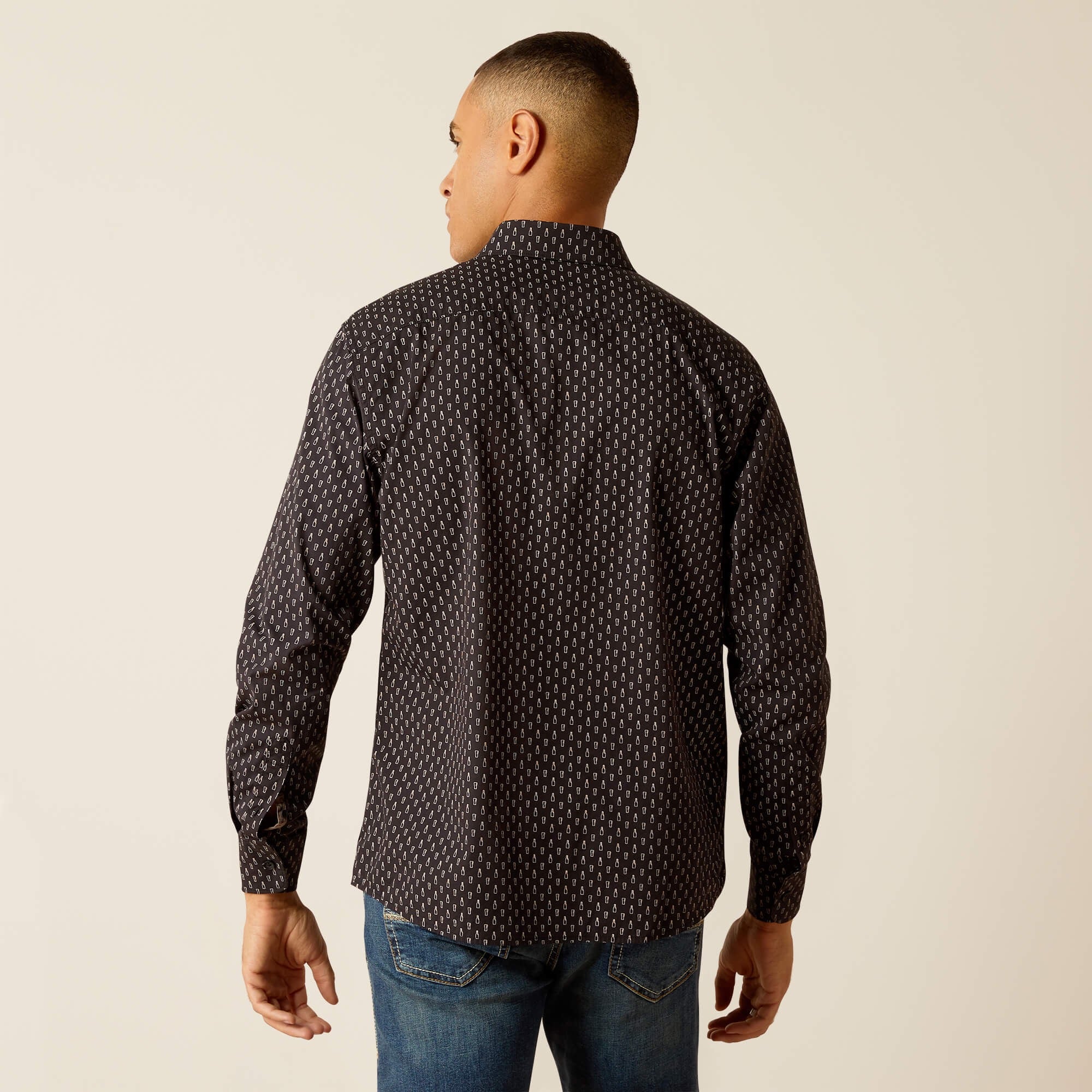 Camisa Ariat Mitchell Stretch Modern Fit Phantom Caballero