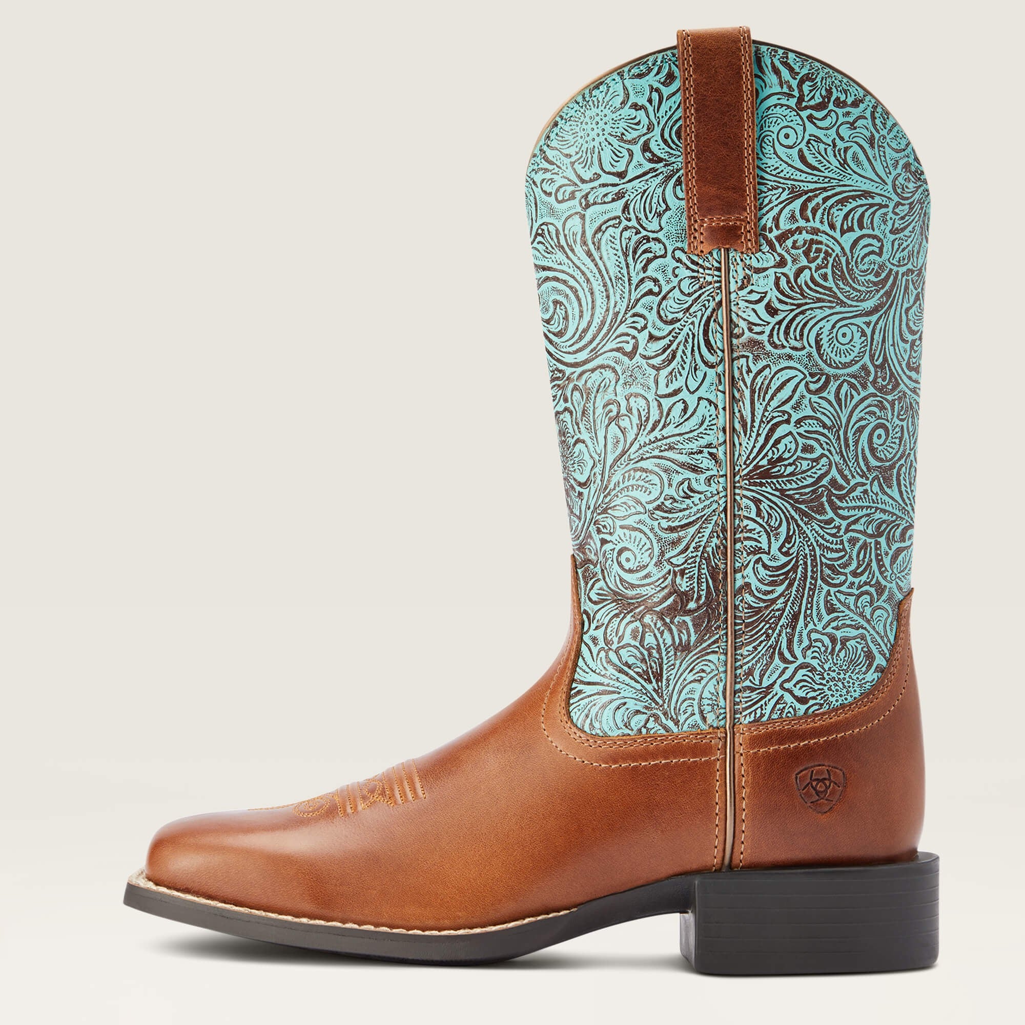 Bota Ariat Round Up Wide Square Toe Western Dama