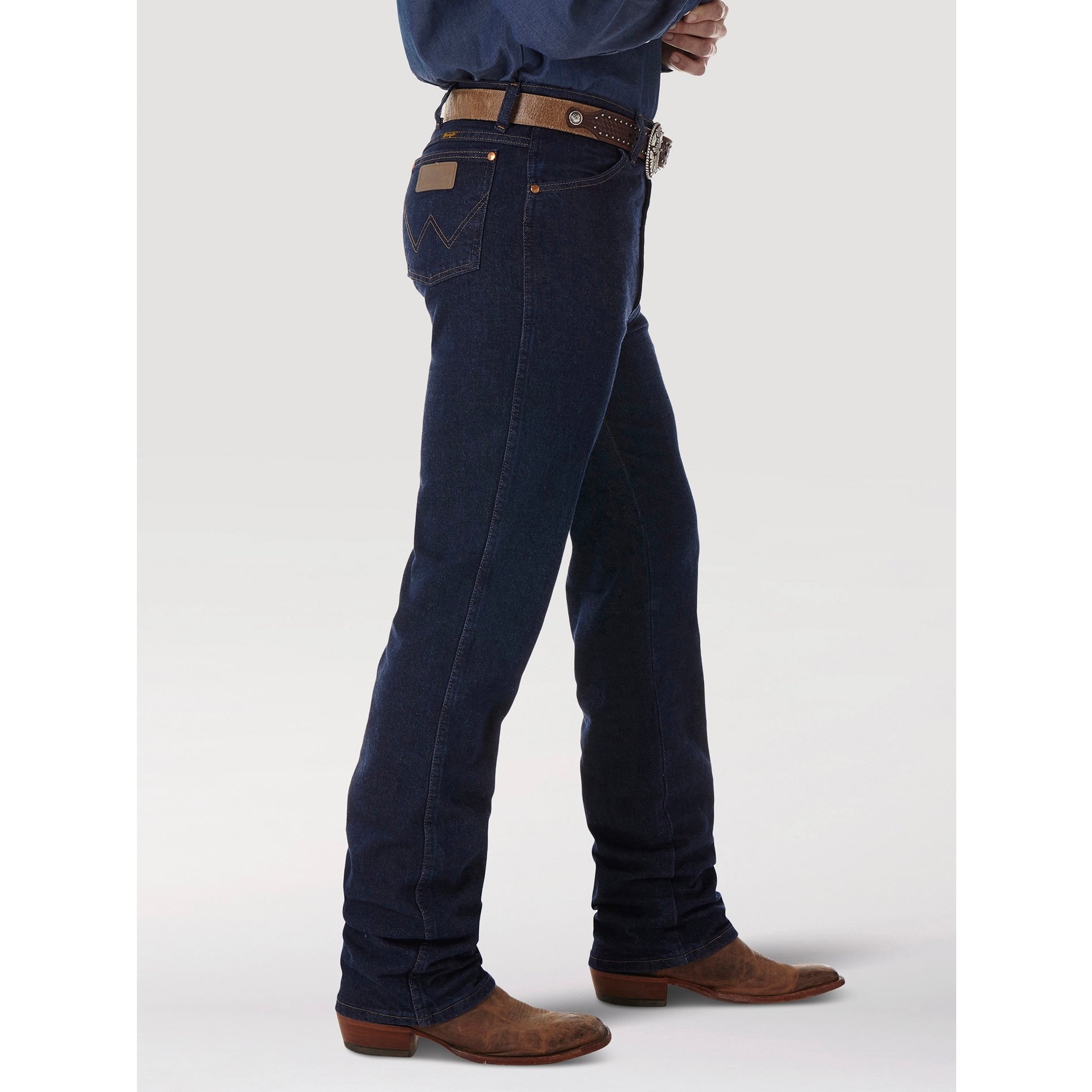 Jeans Wrangler Corte Vaquero Slim Stretch Azul Navy Caballero