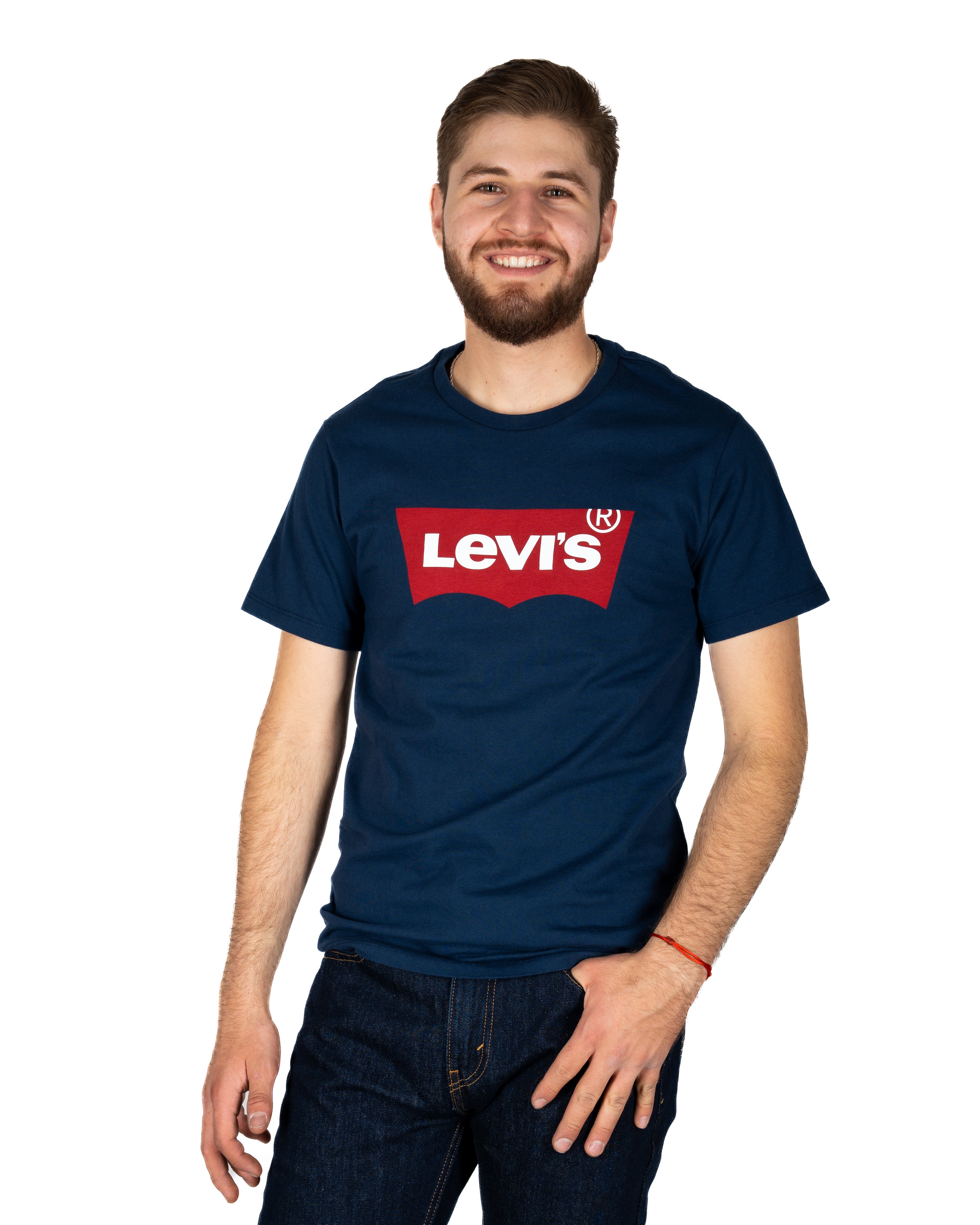 Playera Levis Azul Marino Caballero