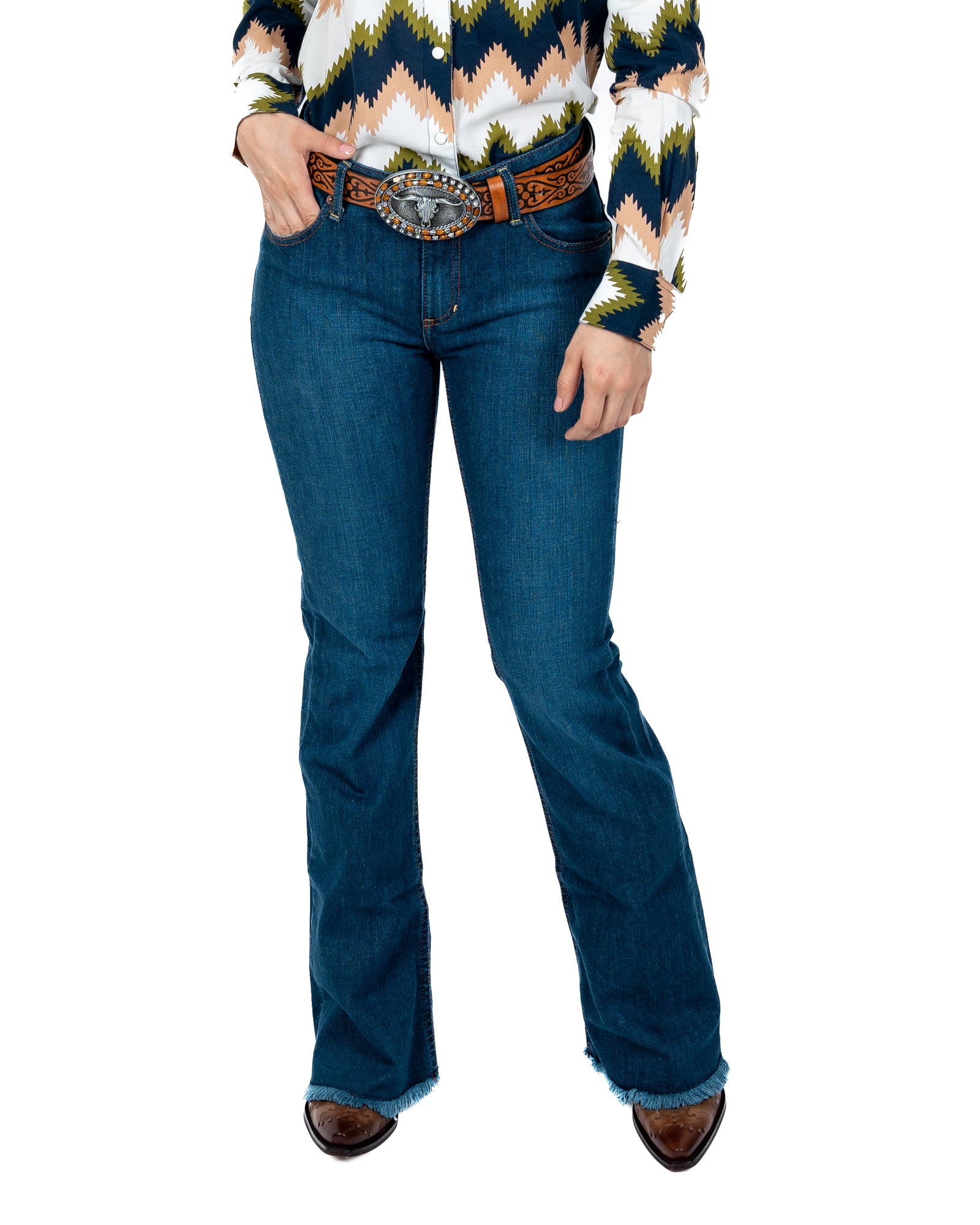 Jeans Wrangler Cintura Alta Dama – Botas Chicho